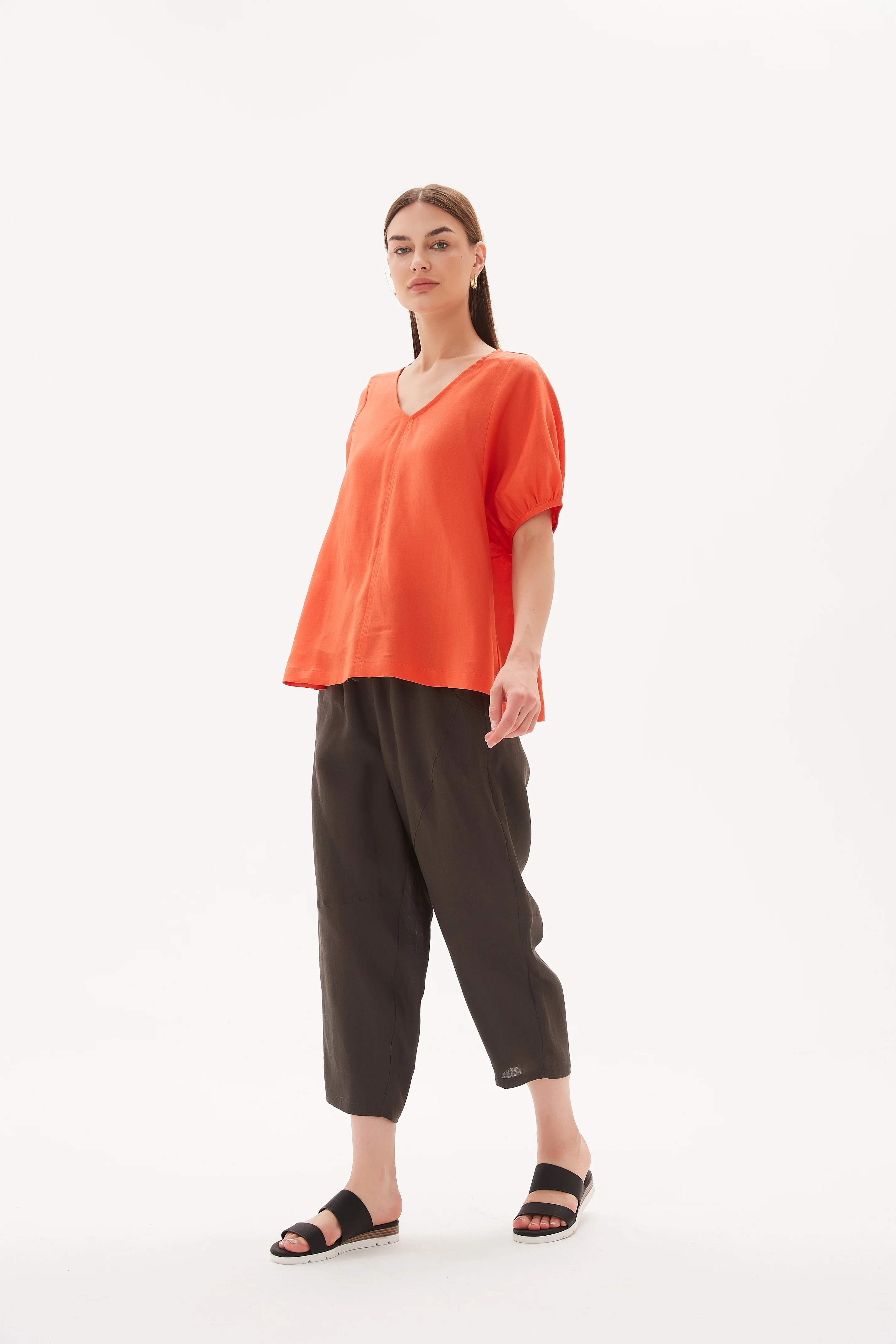 V NECK BISHOP SLEEVE TOP - Image 10