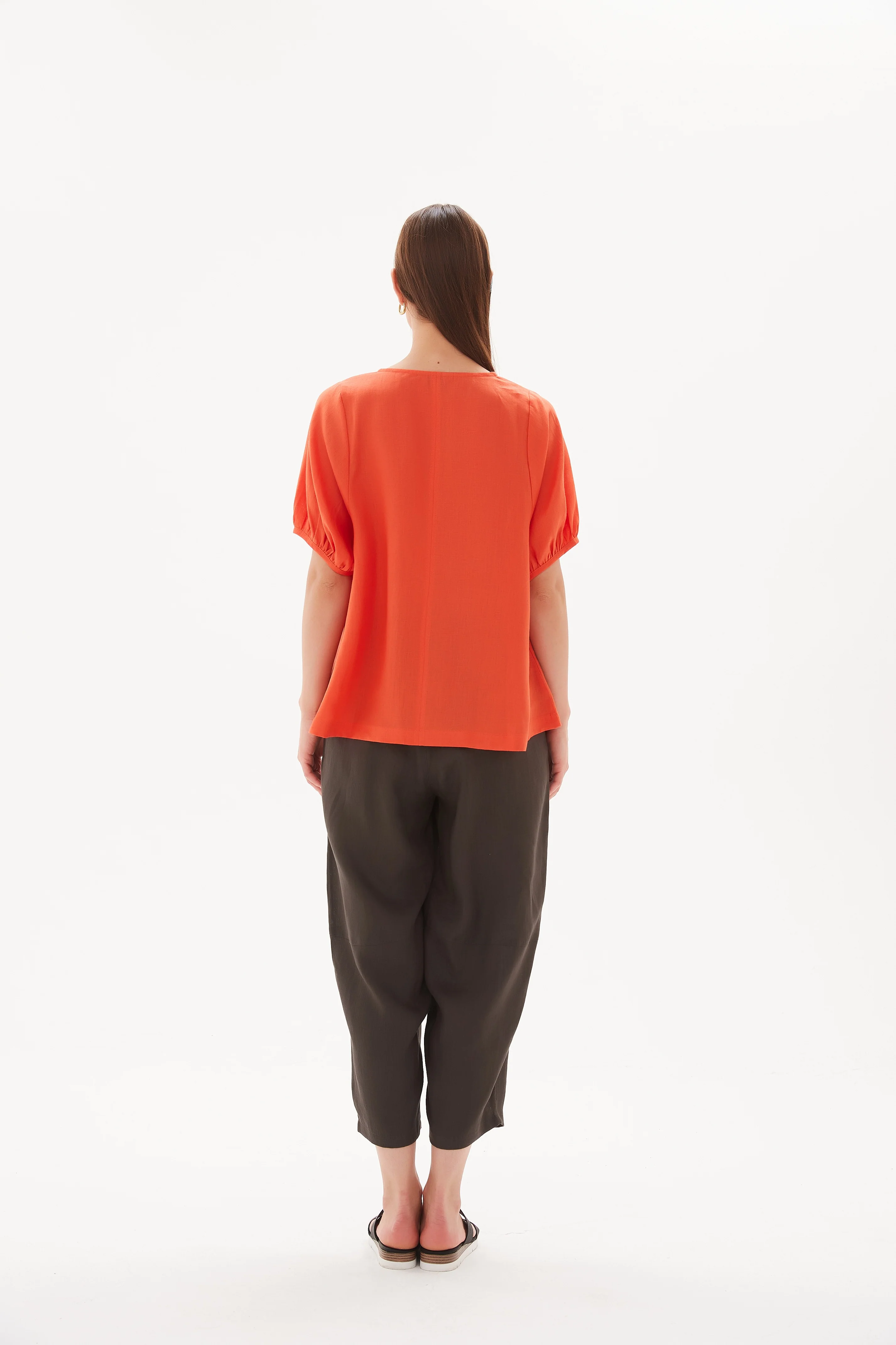 V NECK BISHOP SLEEVE TOP - Image 12