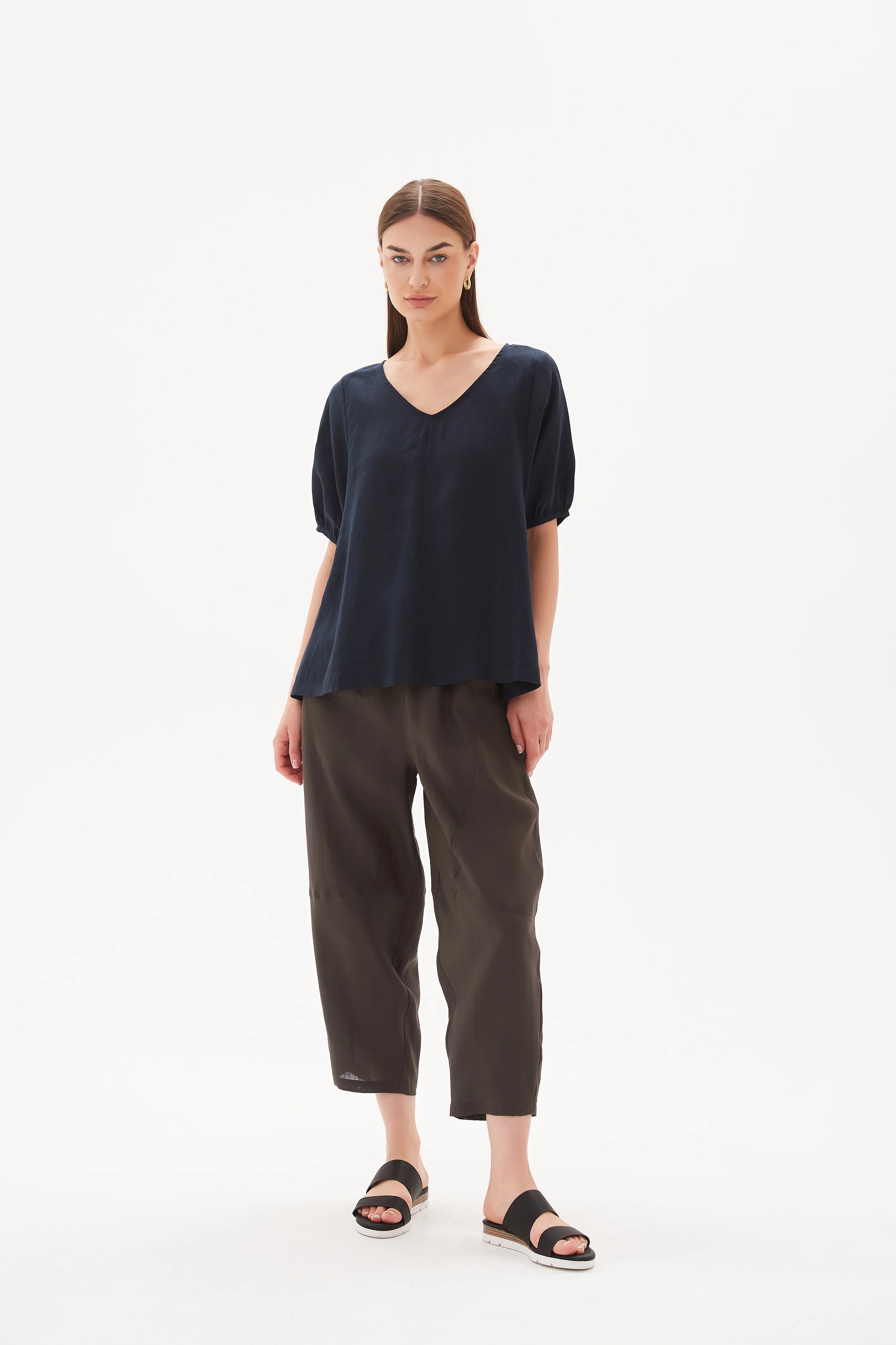 V NECK BISHOP SLEEVE TOP - Image 34