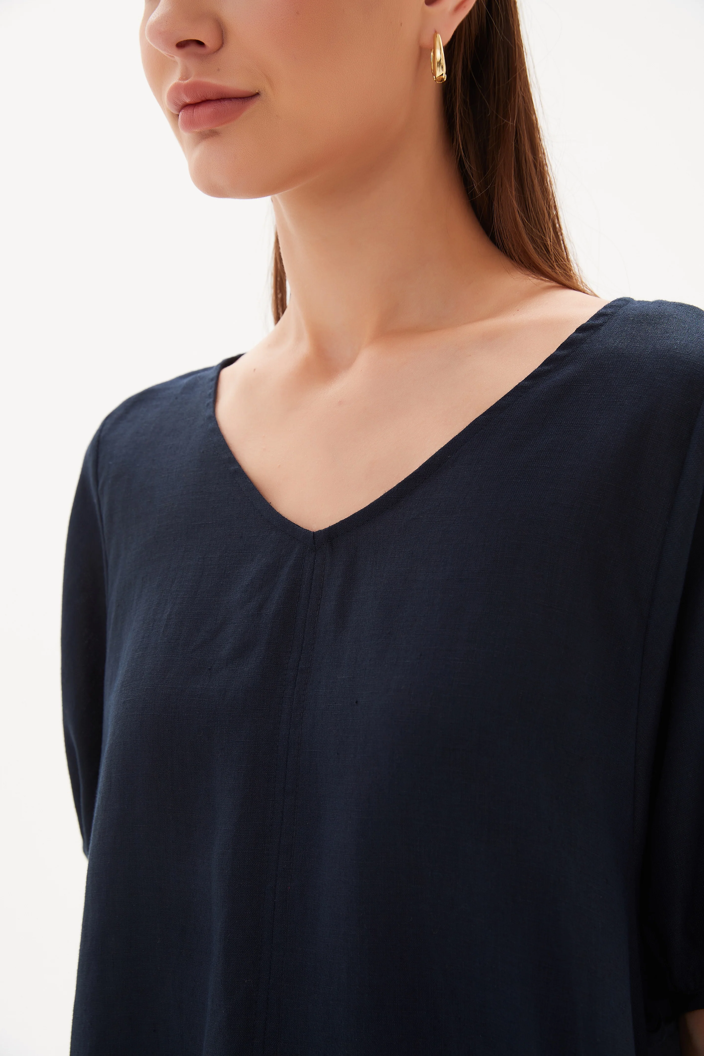 V NECK BISHOP SLEEVE TOP - Image 35