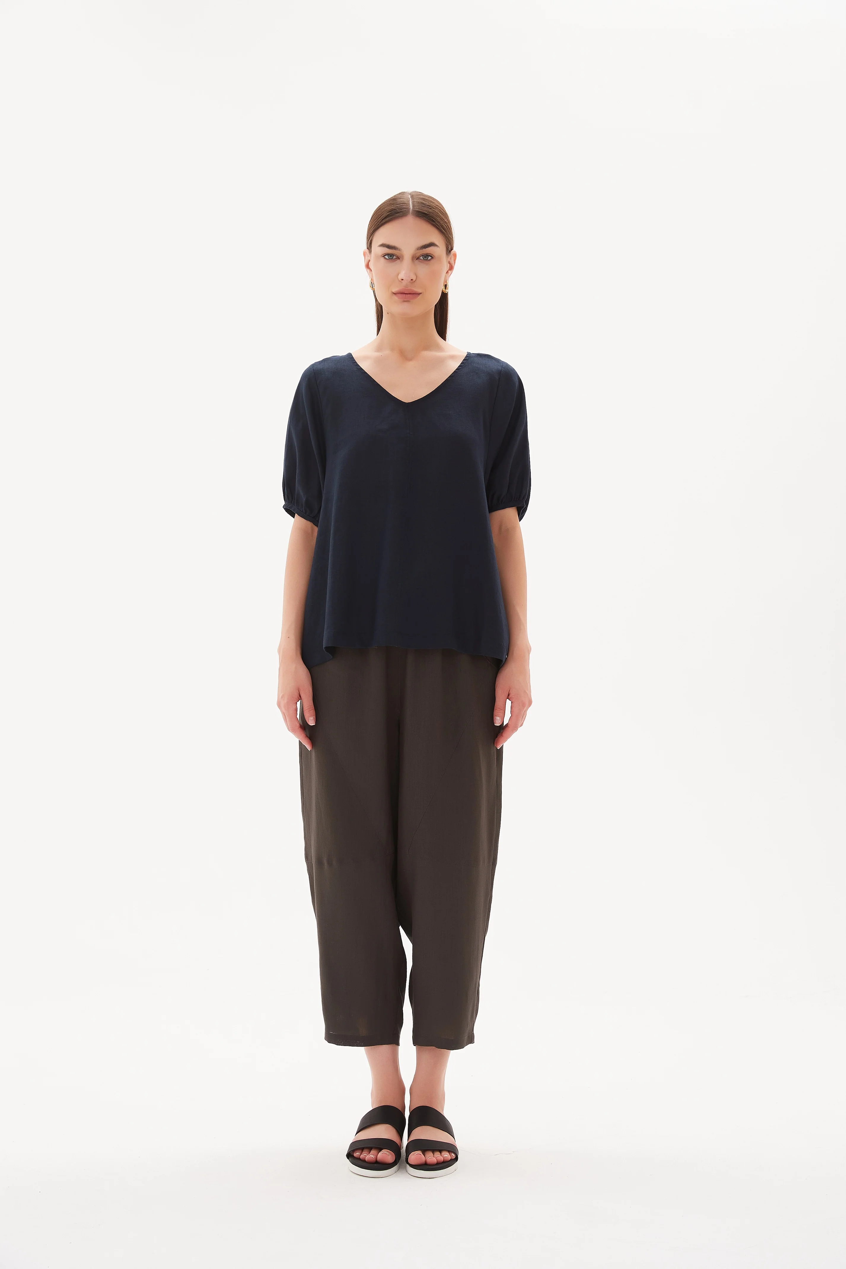 V NECK BISHOP SLEEVE TOP - Image 36