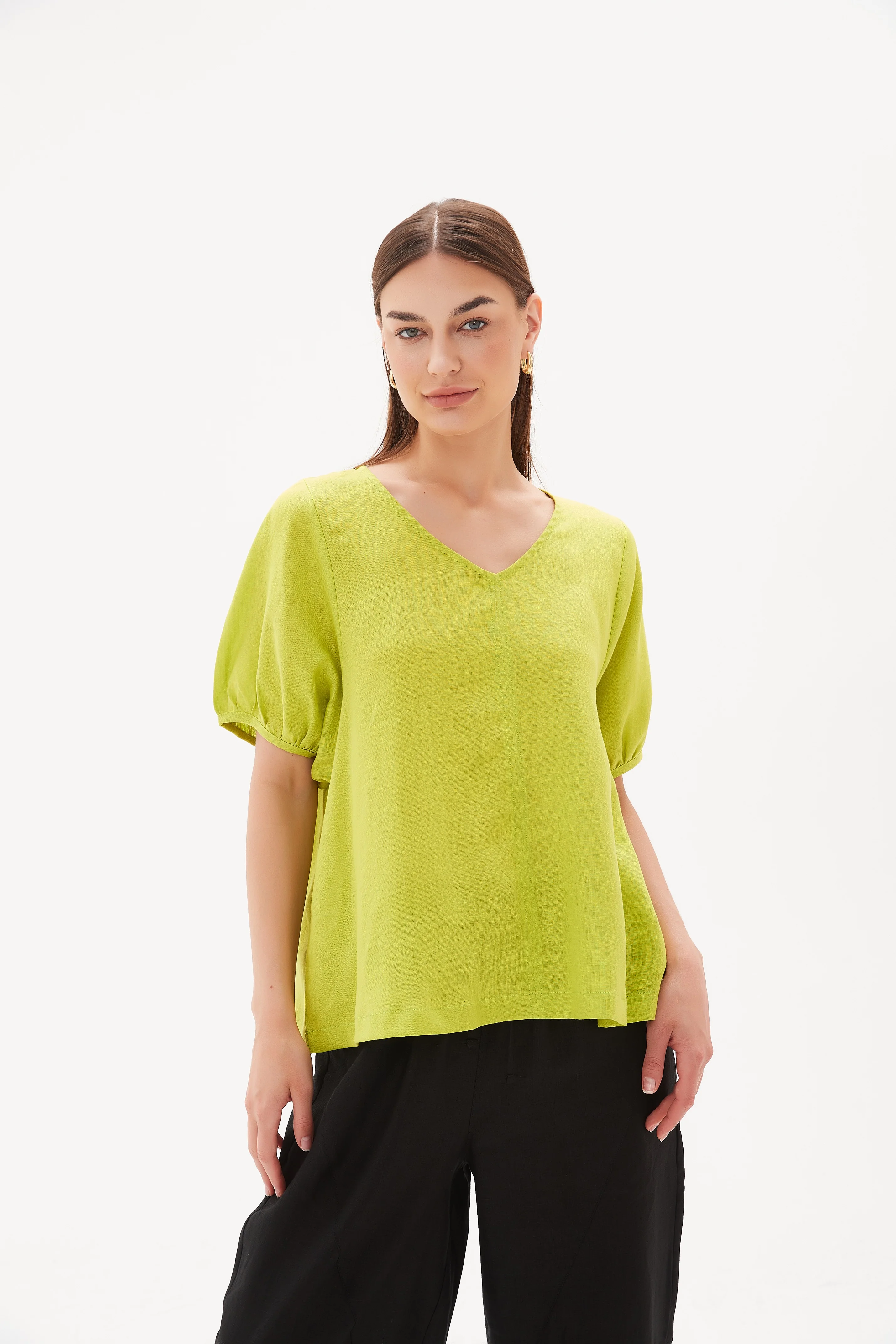 V NECK BISHOP SLEEVE TOP - Image 38