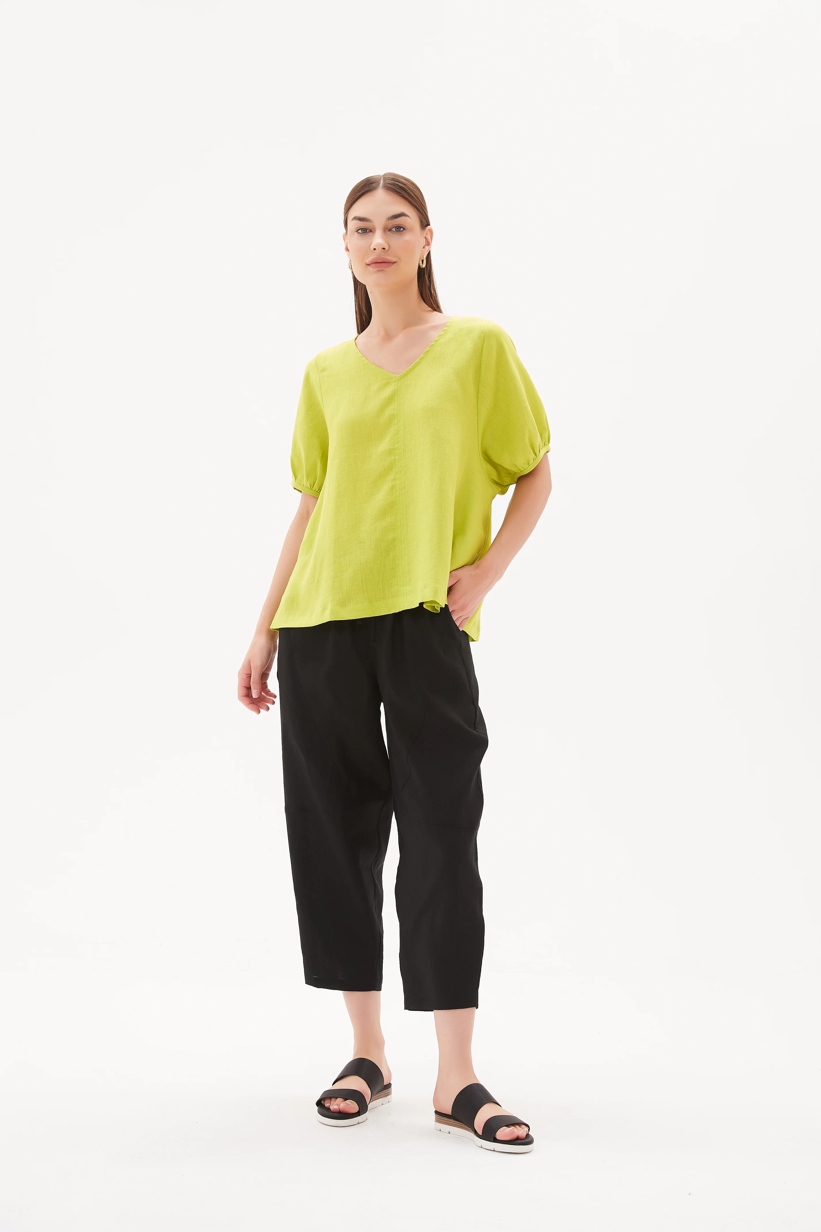 V NECK BISHOP SLEEVE TOP - Image 39