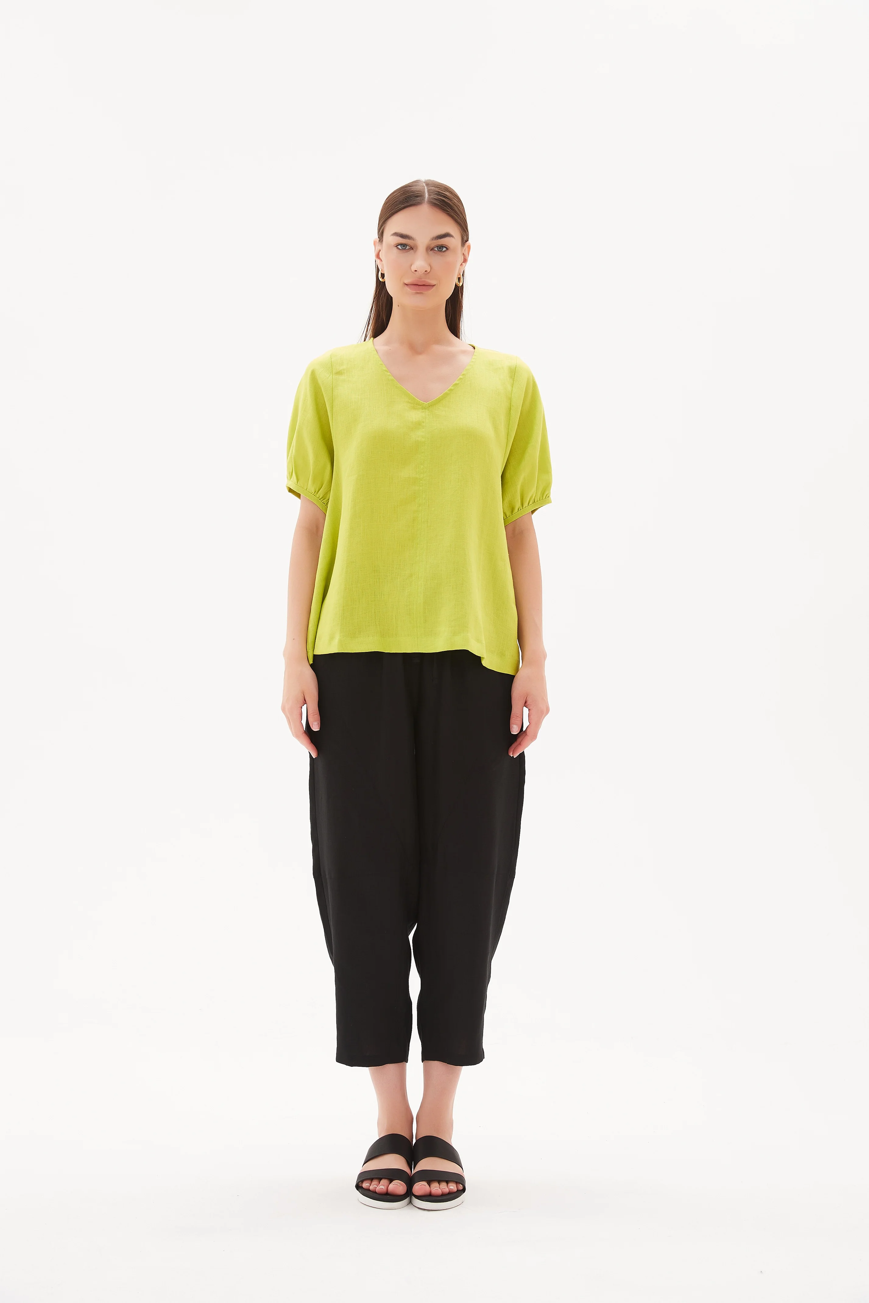 V NECK BISHOP SLEEVE TOP - Image 41