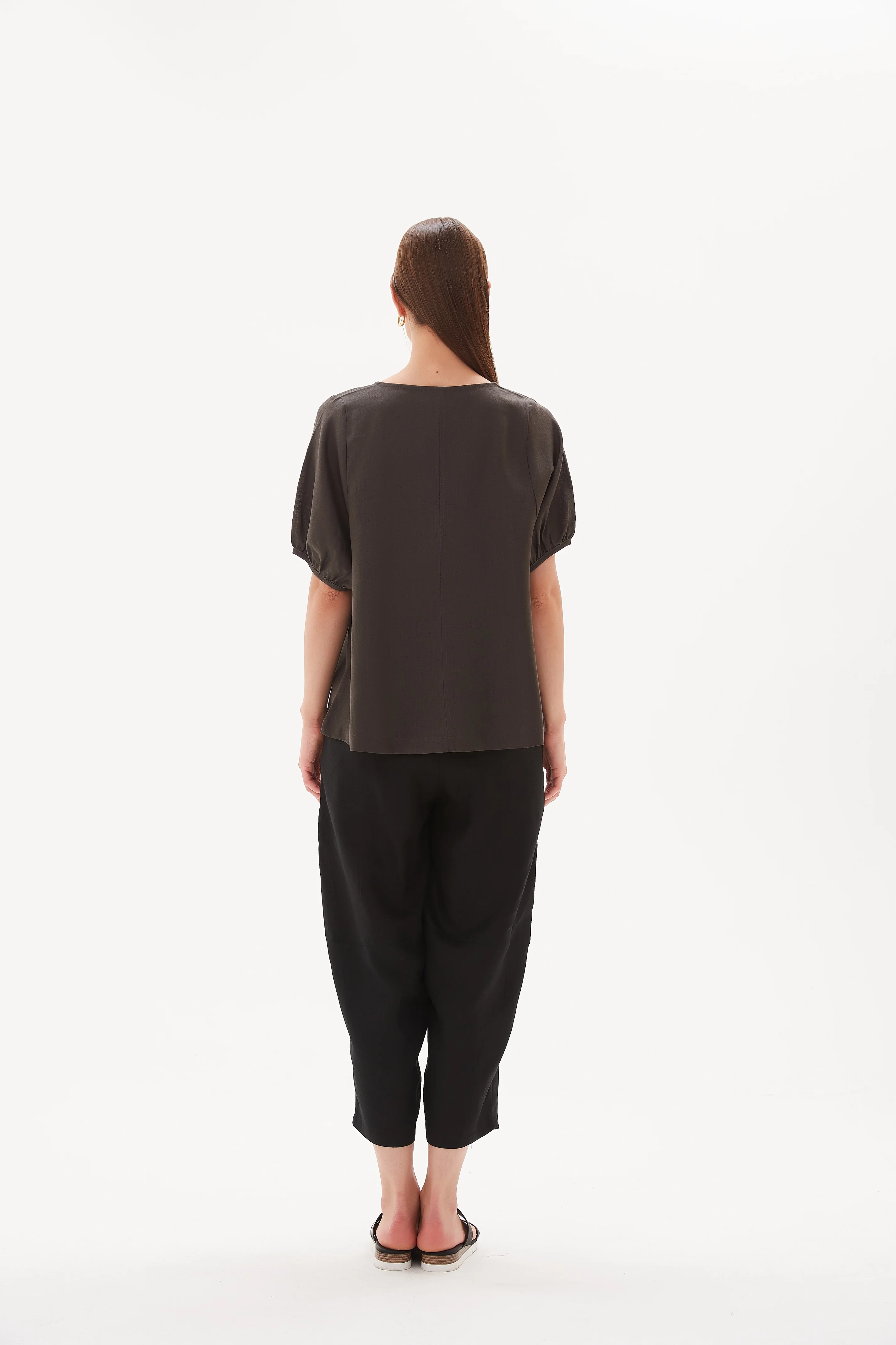 V NECK BISHOP SLEEVE TOP - Image 47
