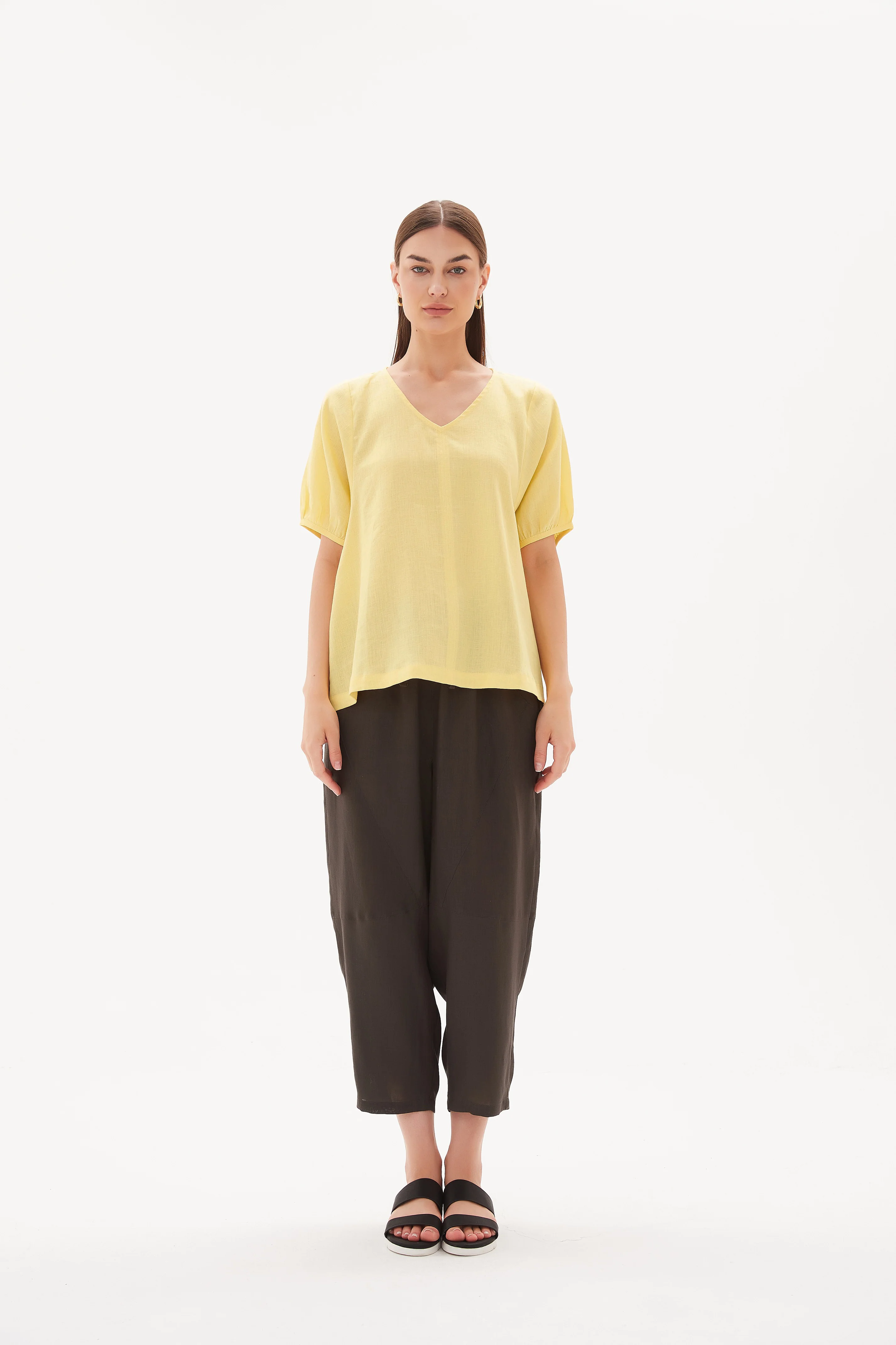 V NECK BISHOP SLEEVE TOP - Image 52