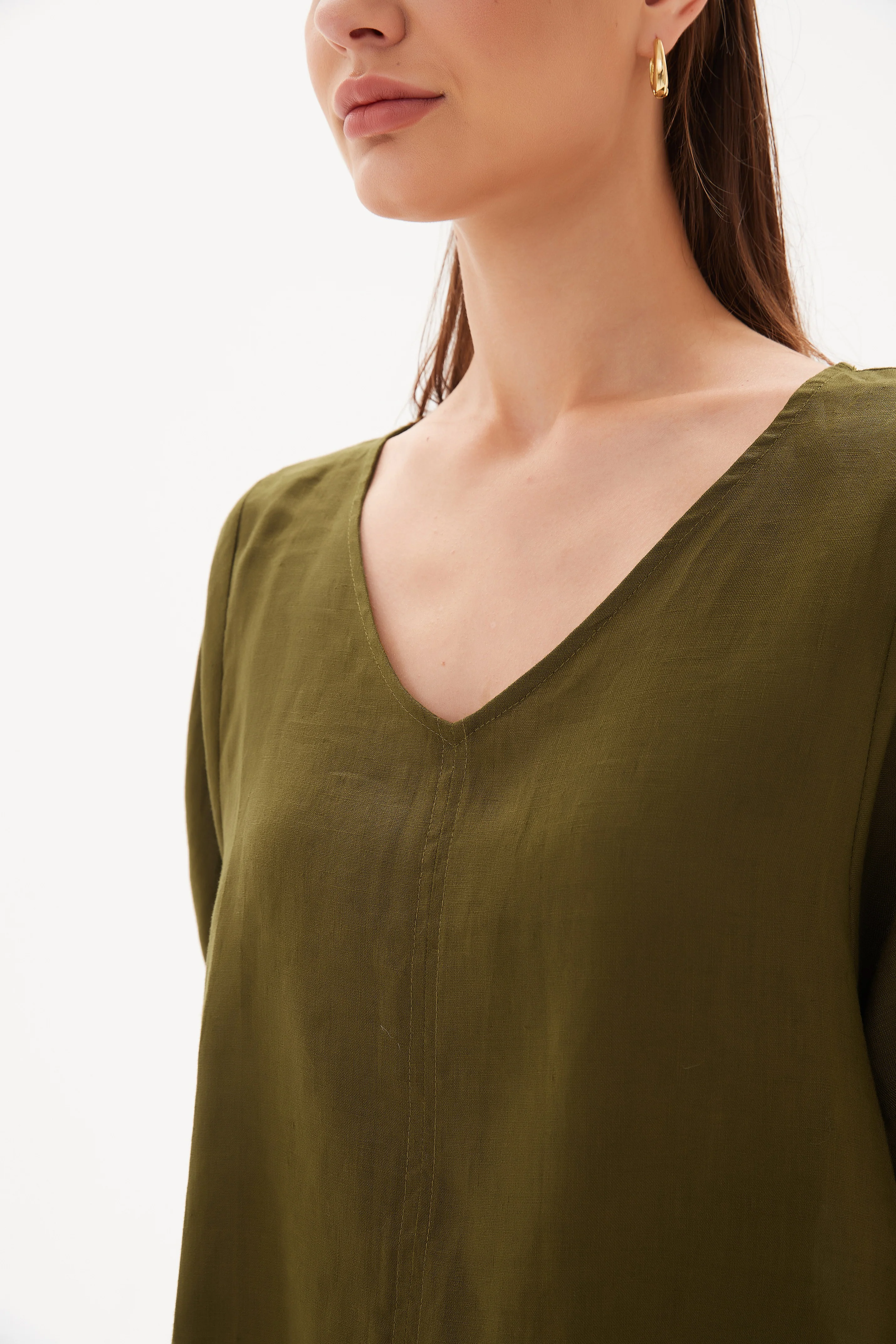 V NECK BISHOP SLEEVE TOP - Image 55