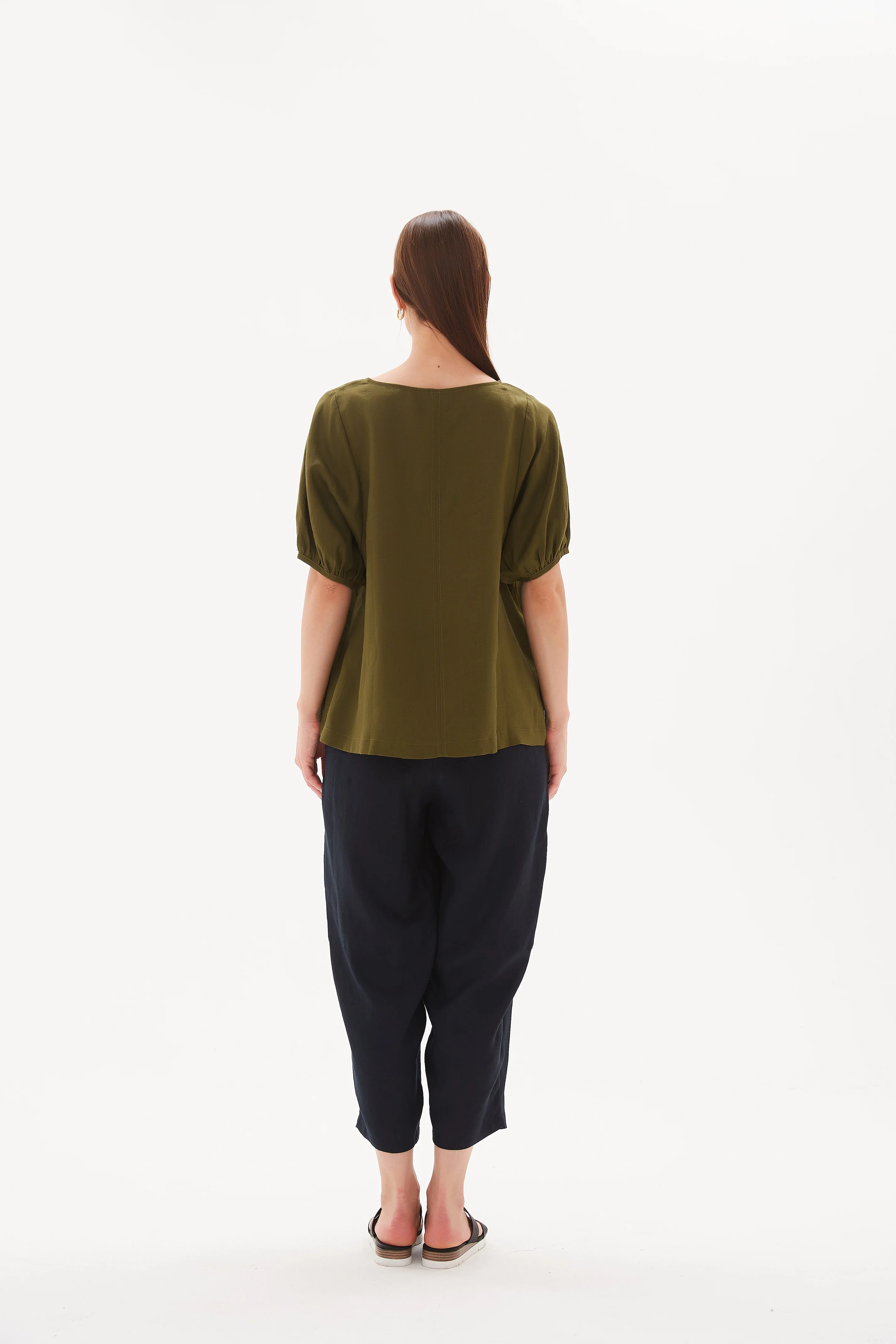 V NECK BISHOP SLEEVE TOP - Image 58