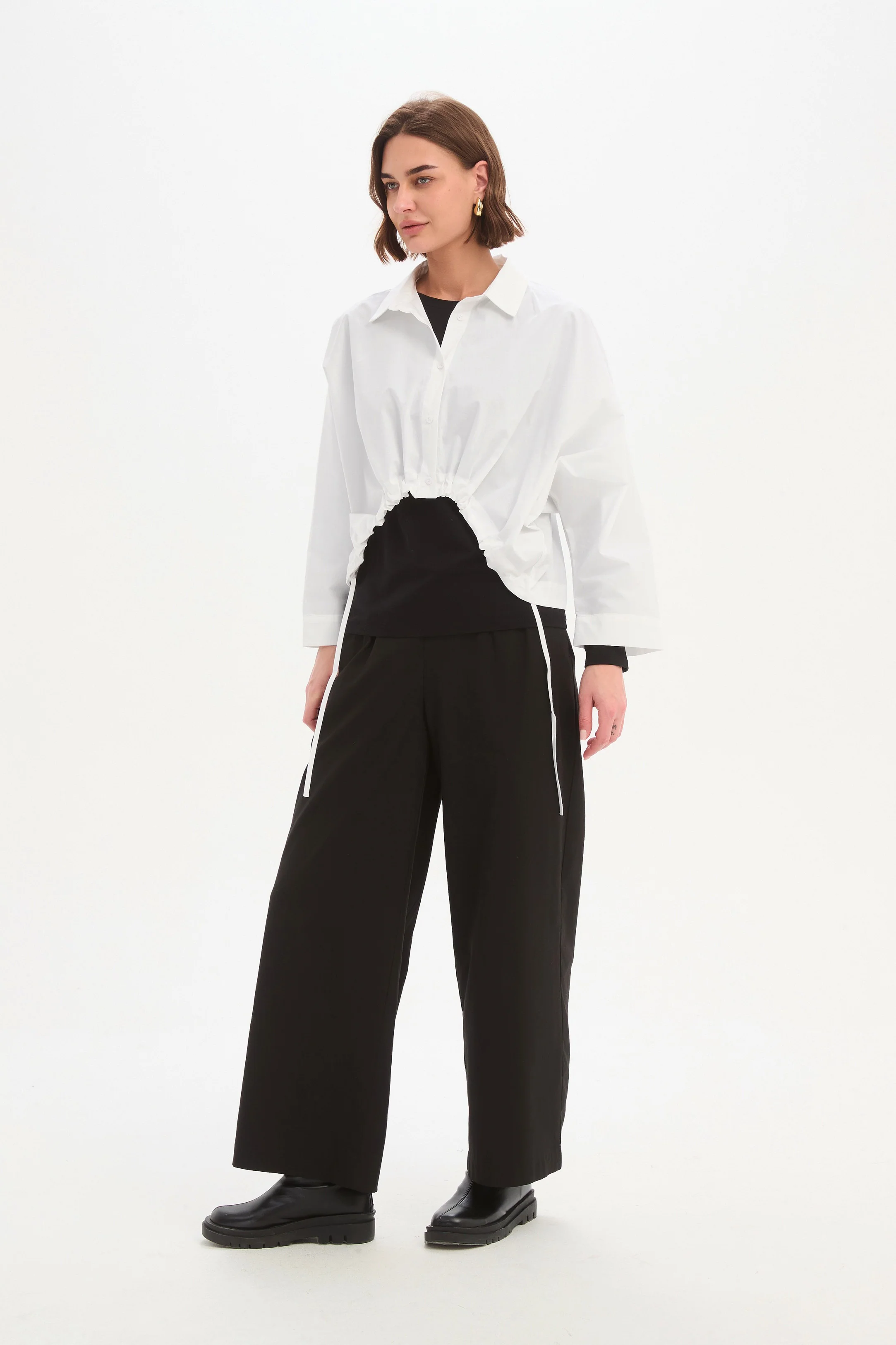 WIDE CROP POPLIN OVERSHIRT - Image 13