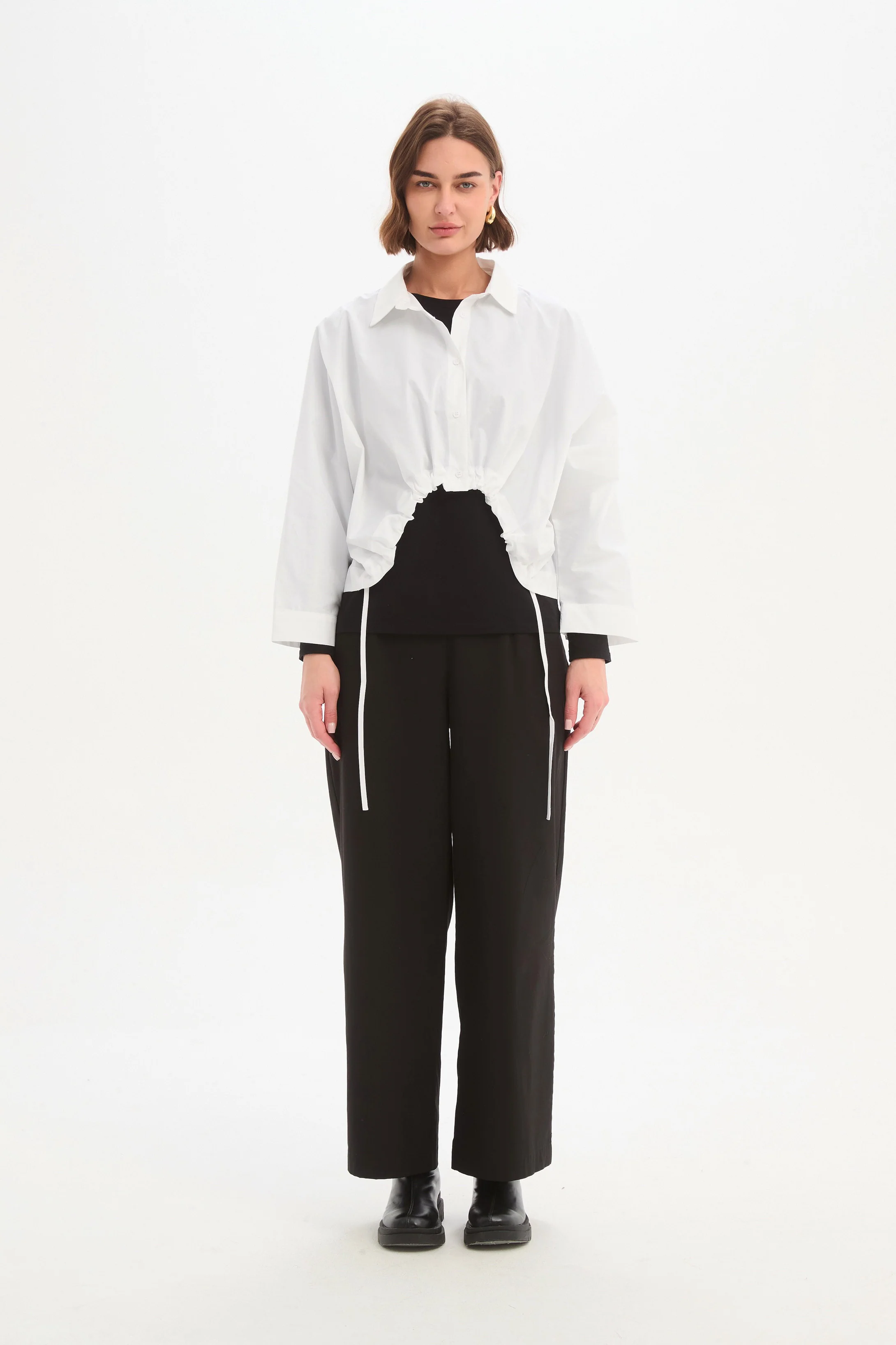 WIDE CROP POPLIN OVERSHIRT - Image 14