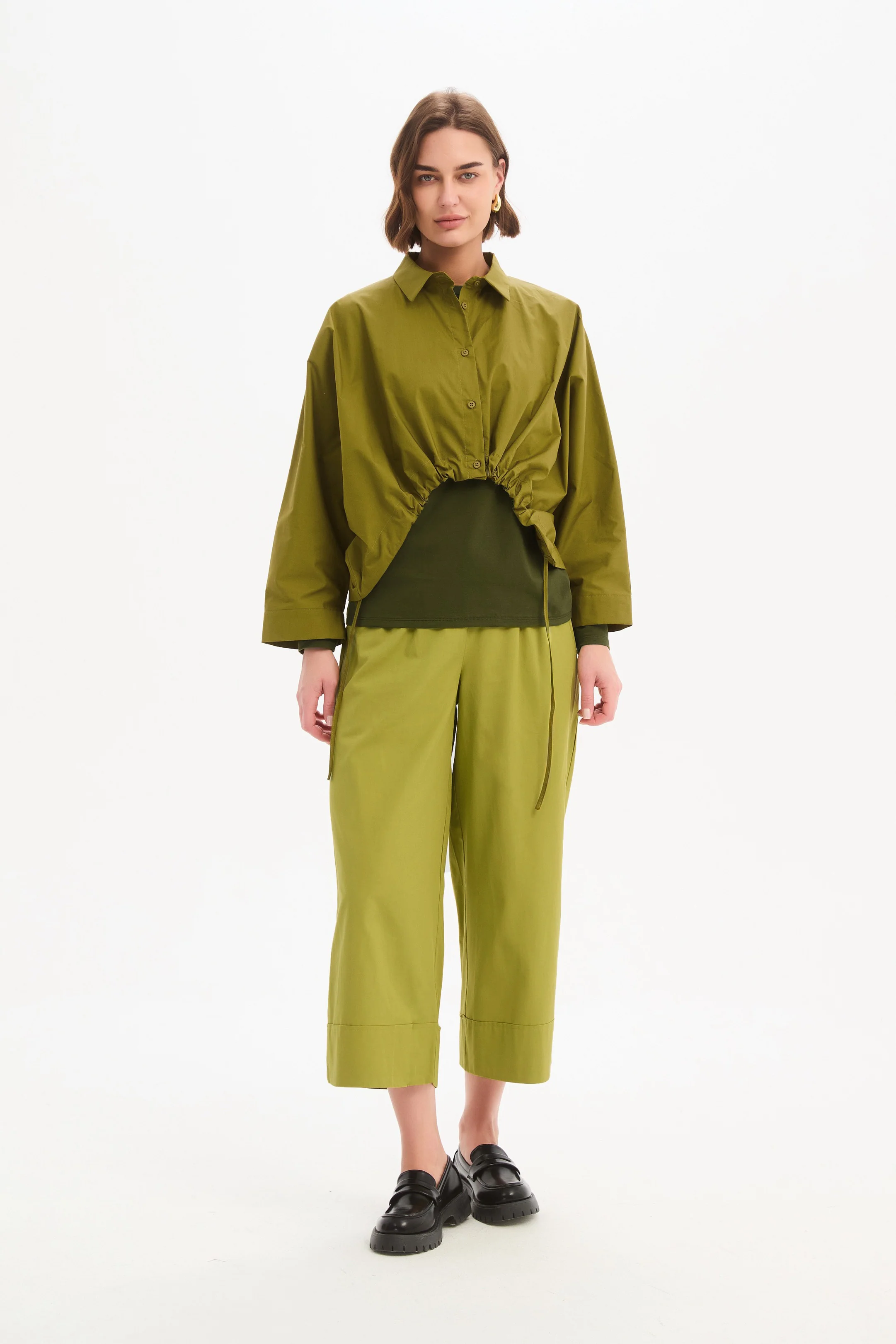 WIDE CROP POPLIN OVERSHIRT - Image 19