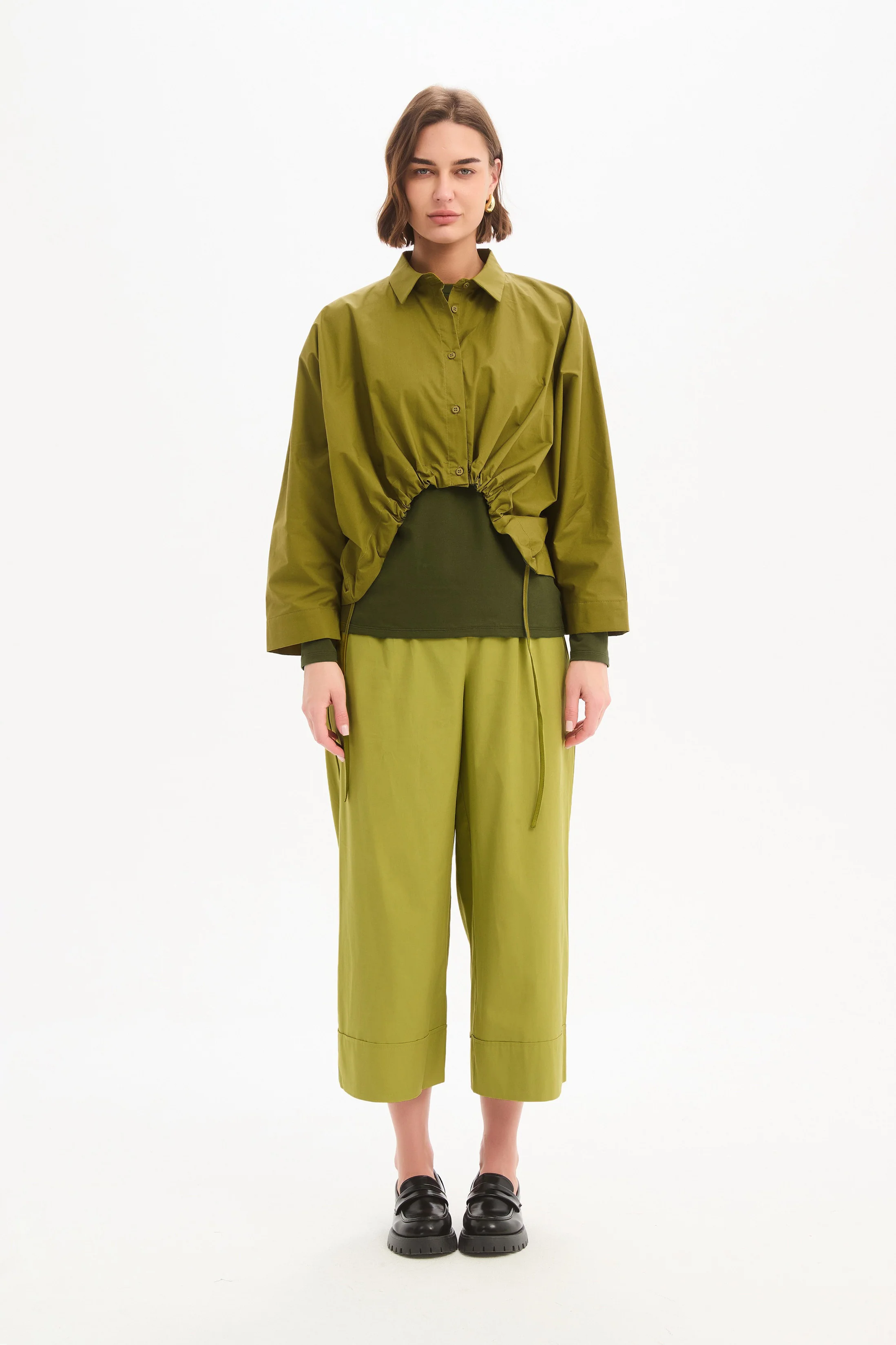 WIDE CROP POPLIN OVERSHIRT - Image 20