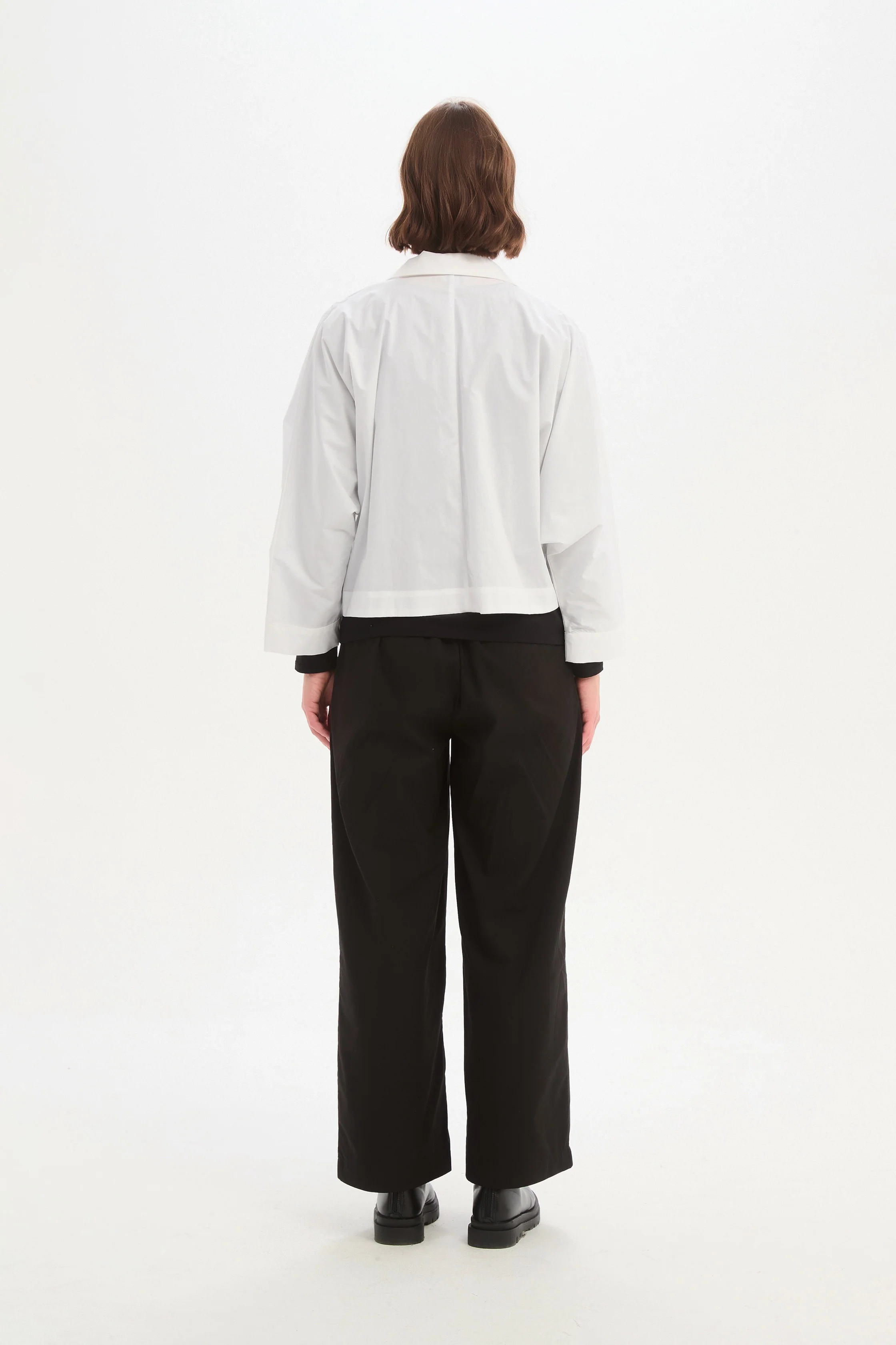 WIDE CROP POPLIN OVERSHIRT - Image 21