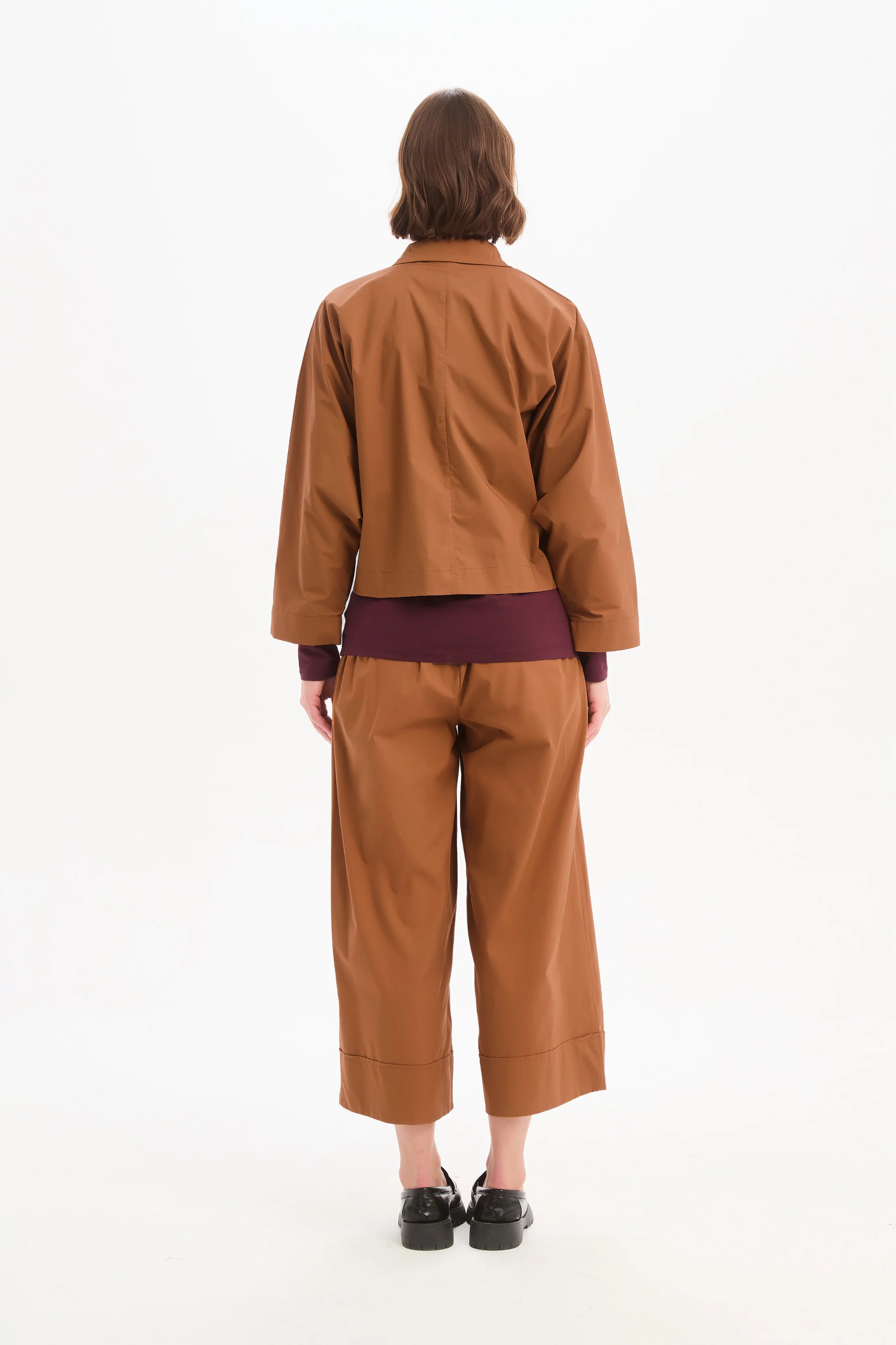 WIDE CROP POPLIN OVERSHIRT - Image 27