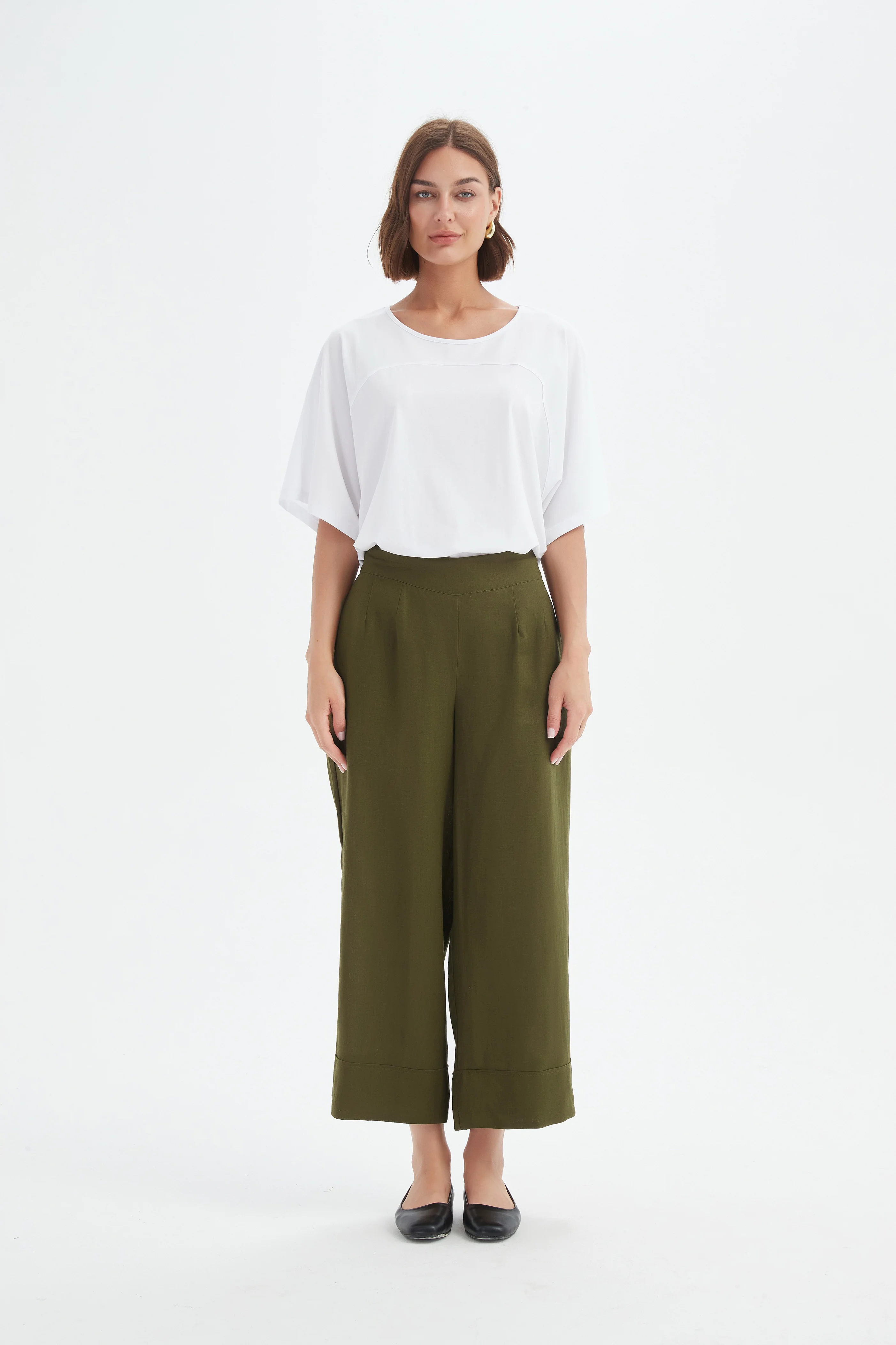 WIDE LEG LINEN PANT - Image 10