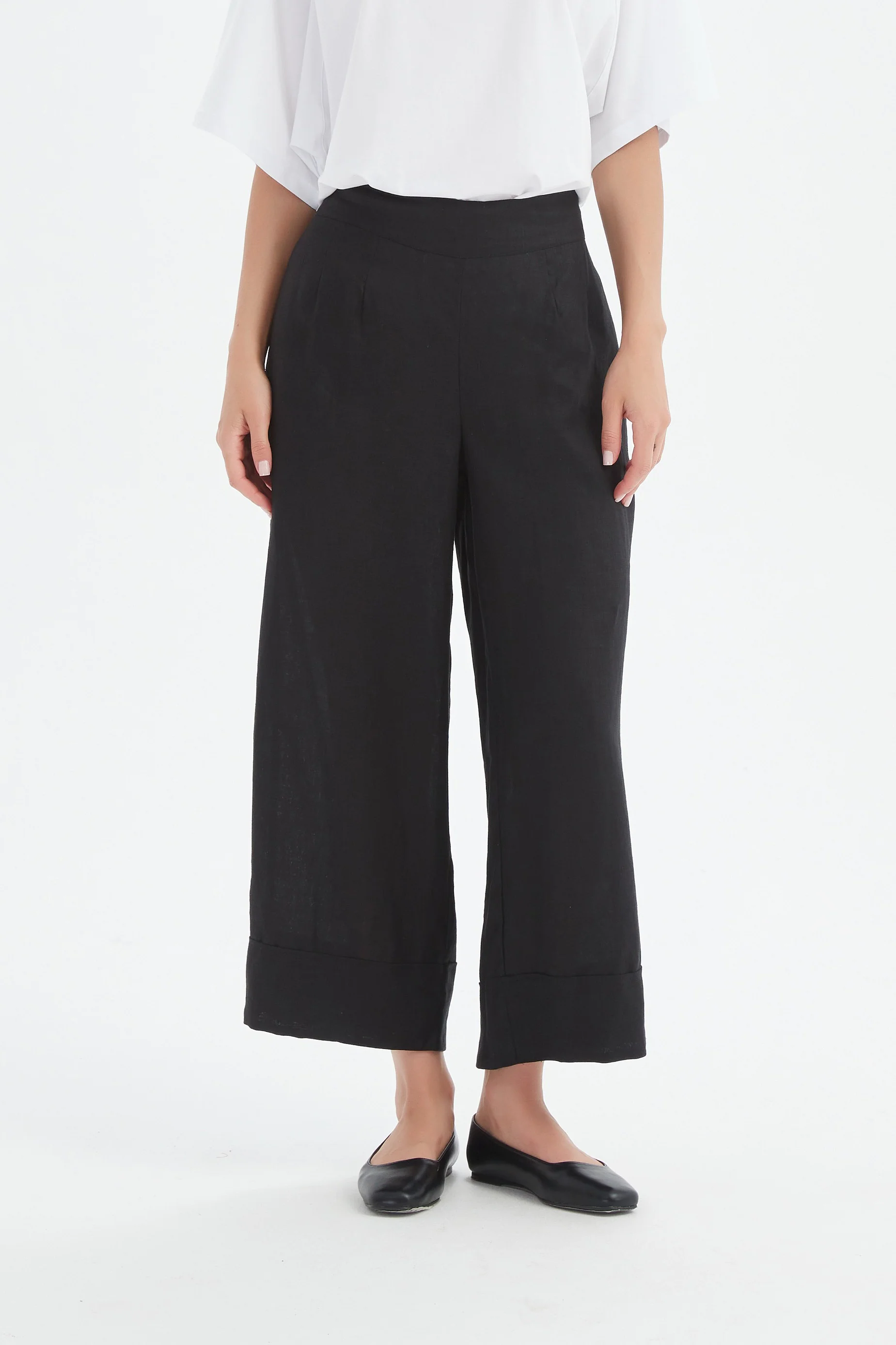 WIDE LEG LINEN PANT - Image 12