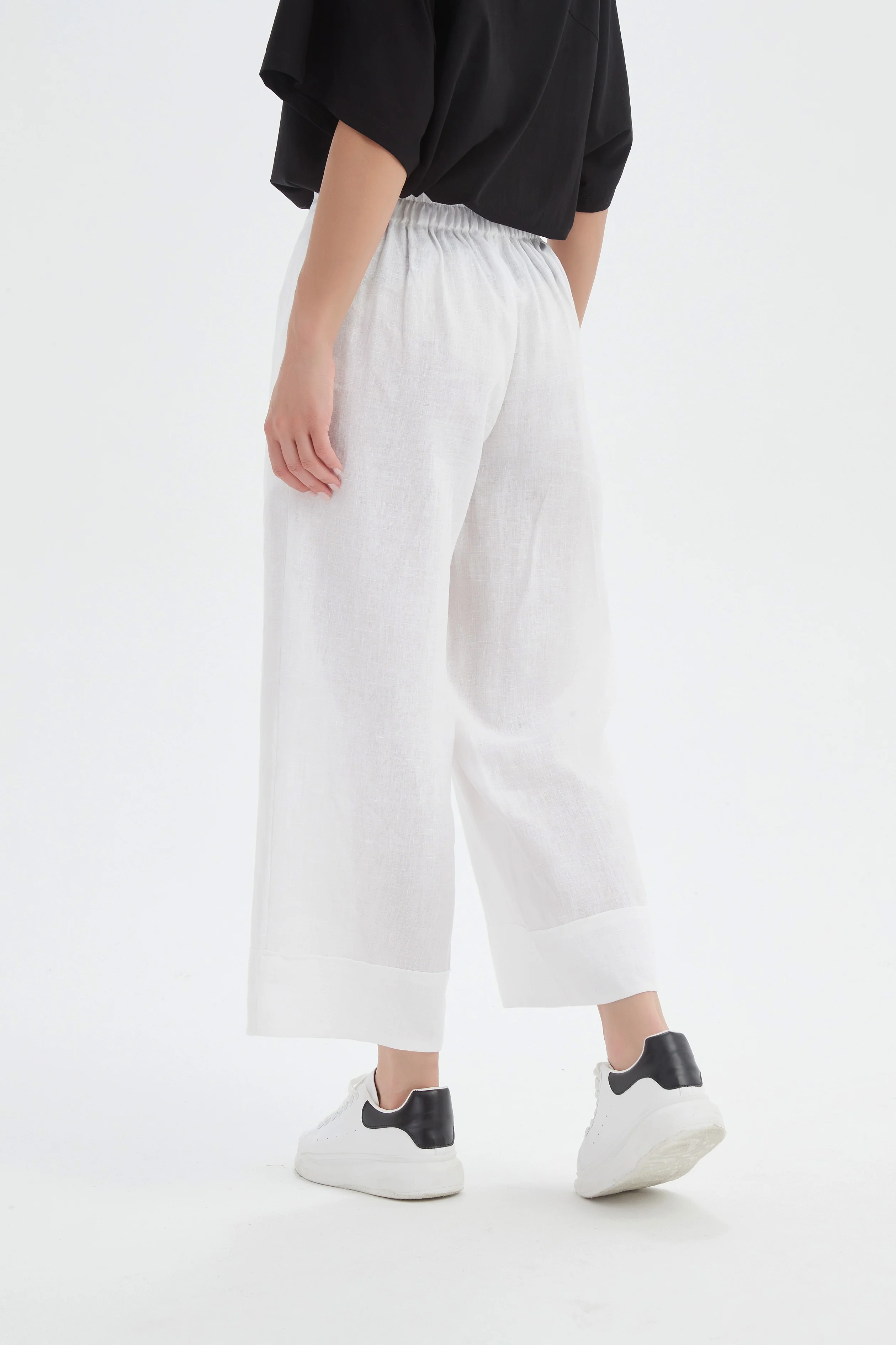 WIDE LEG LINEN PANT - Image 18