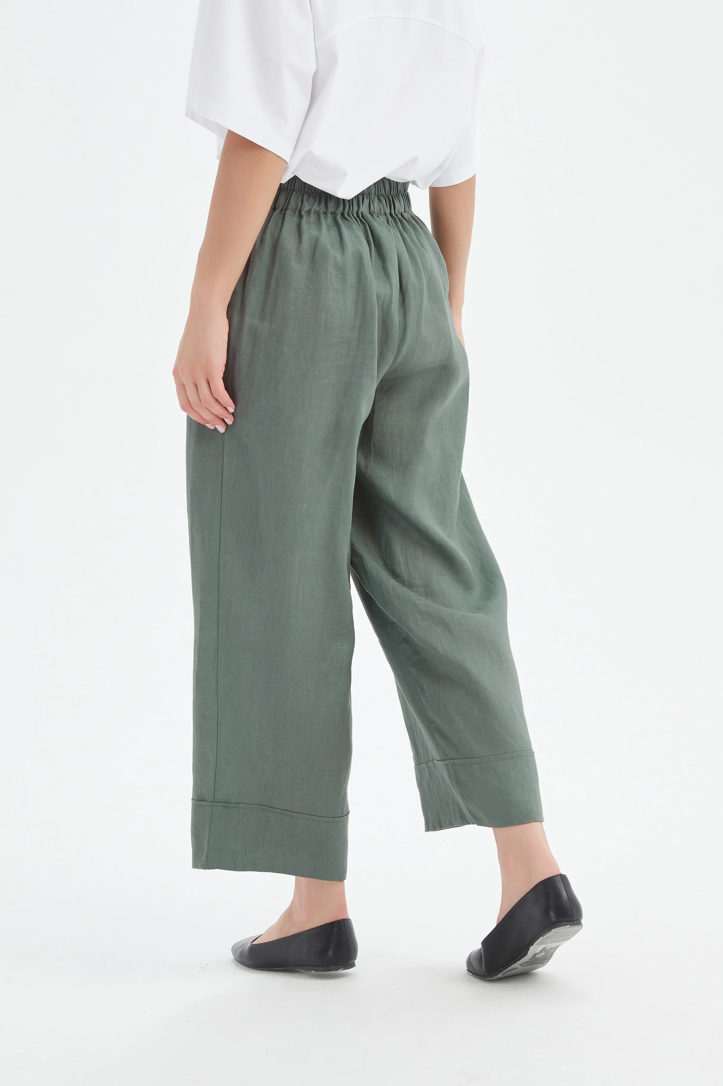 WIDE LEG LINEN PANT - Image 23