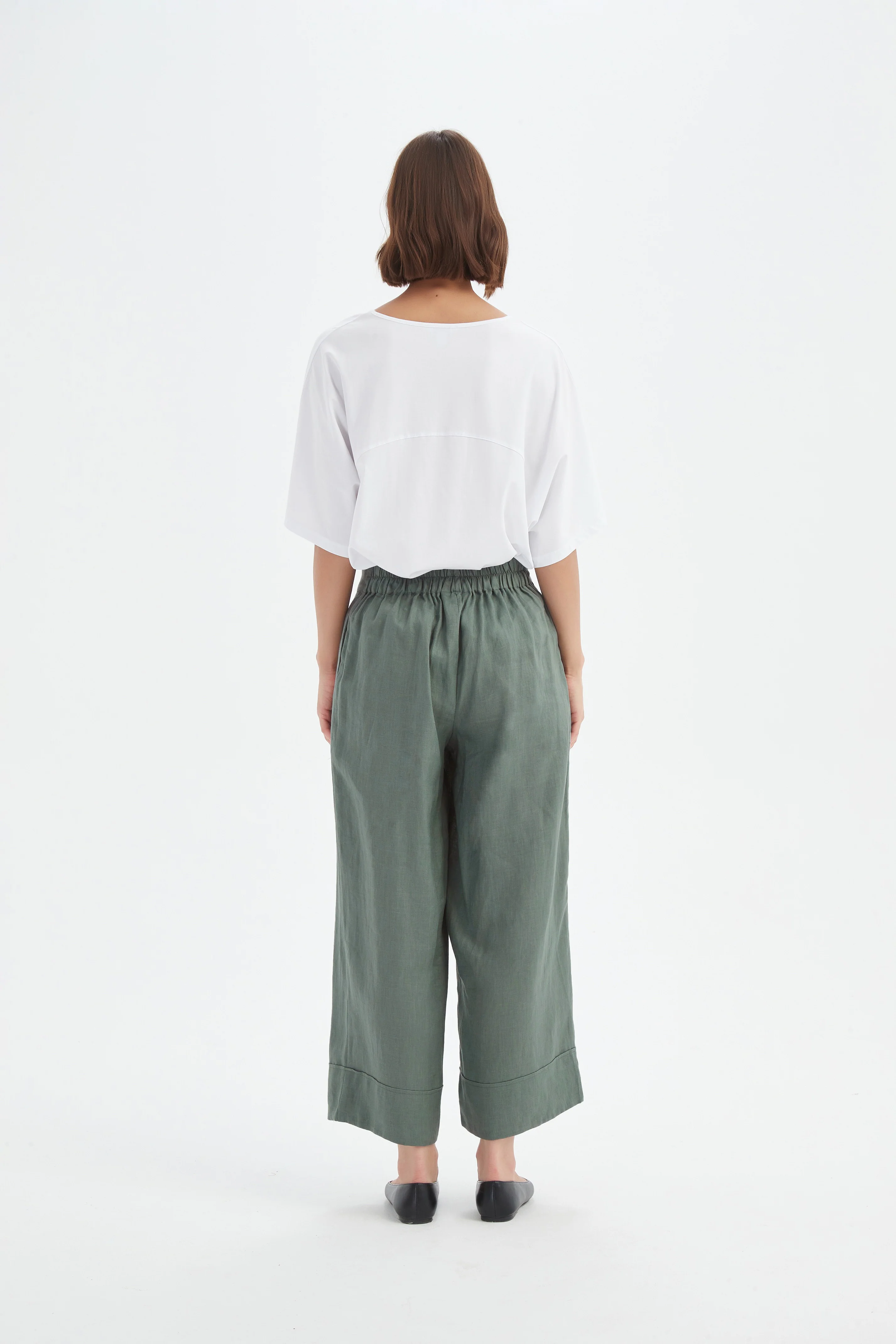 WIDE LEG LINEN PANT - Image 26