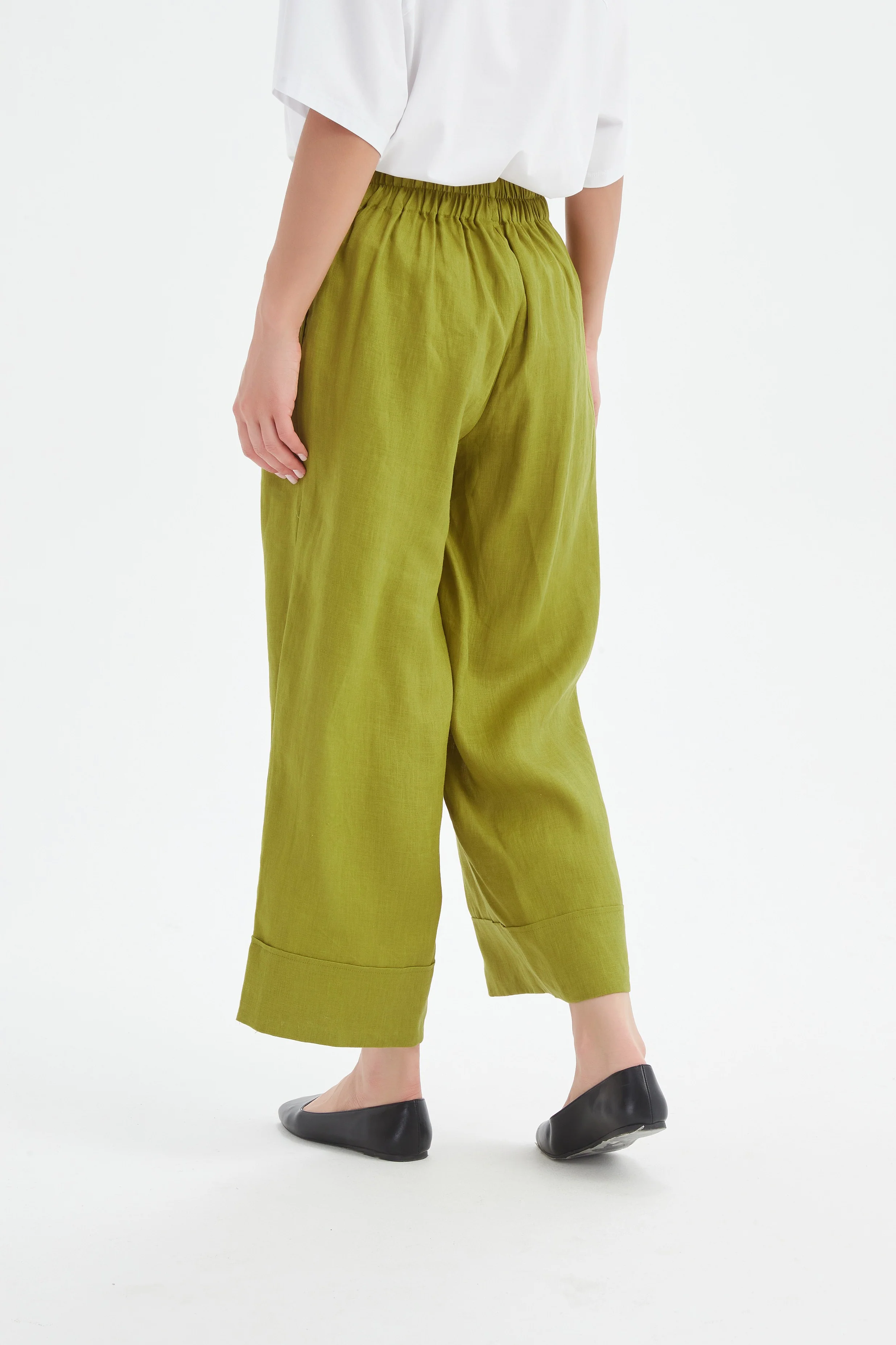 WIDE LEG LINEN PANT - Image 28