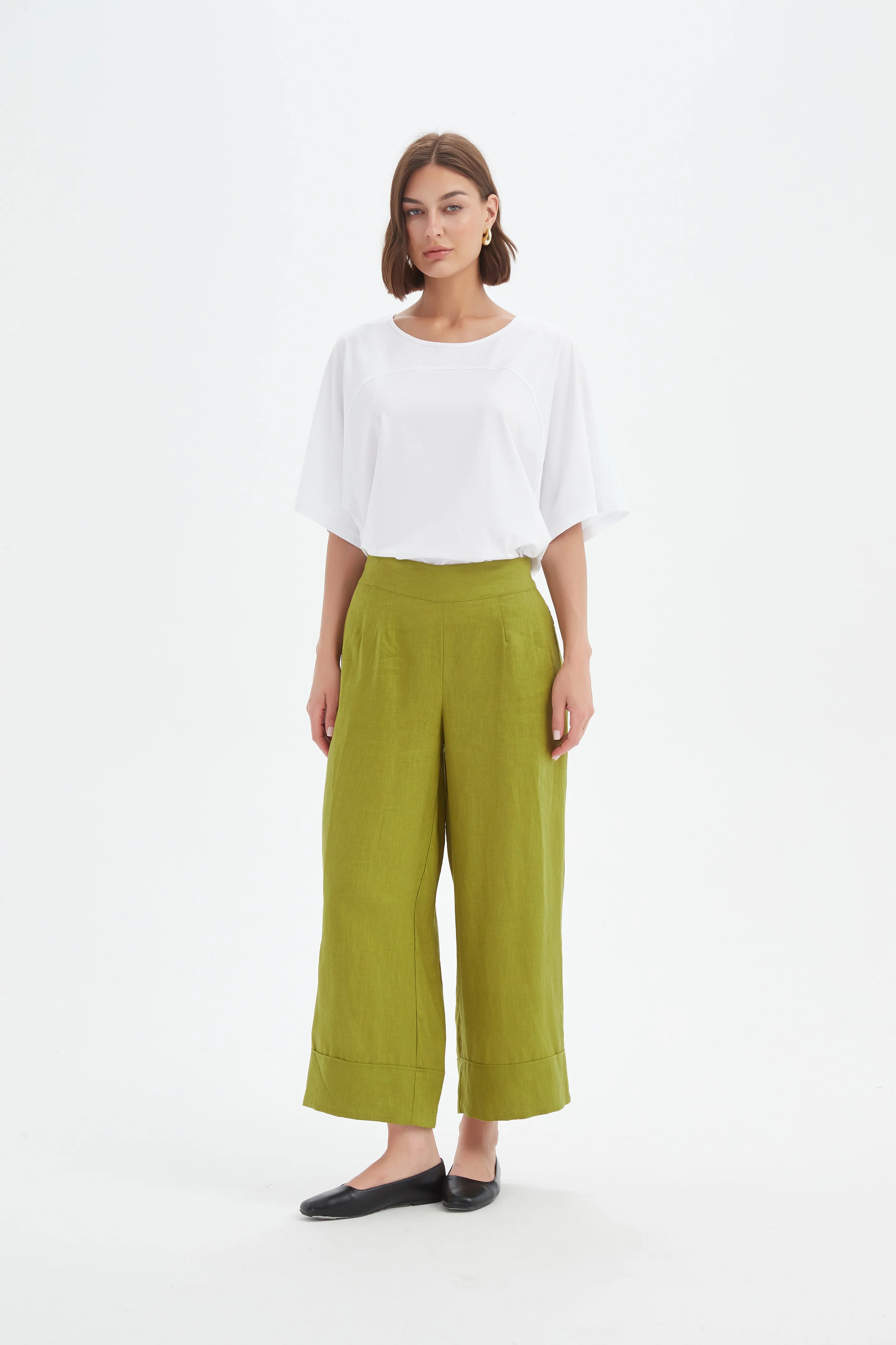 WIDE LEG LINEN PANT - Image 29