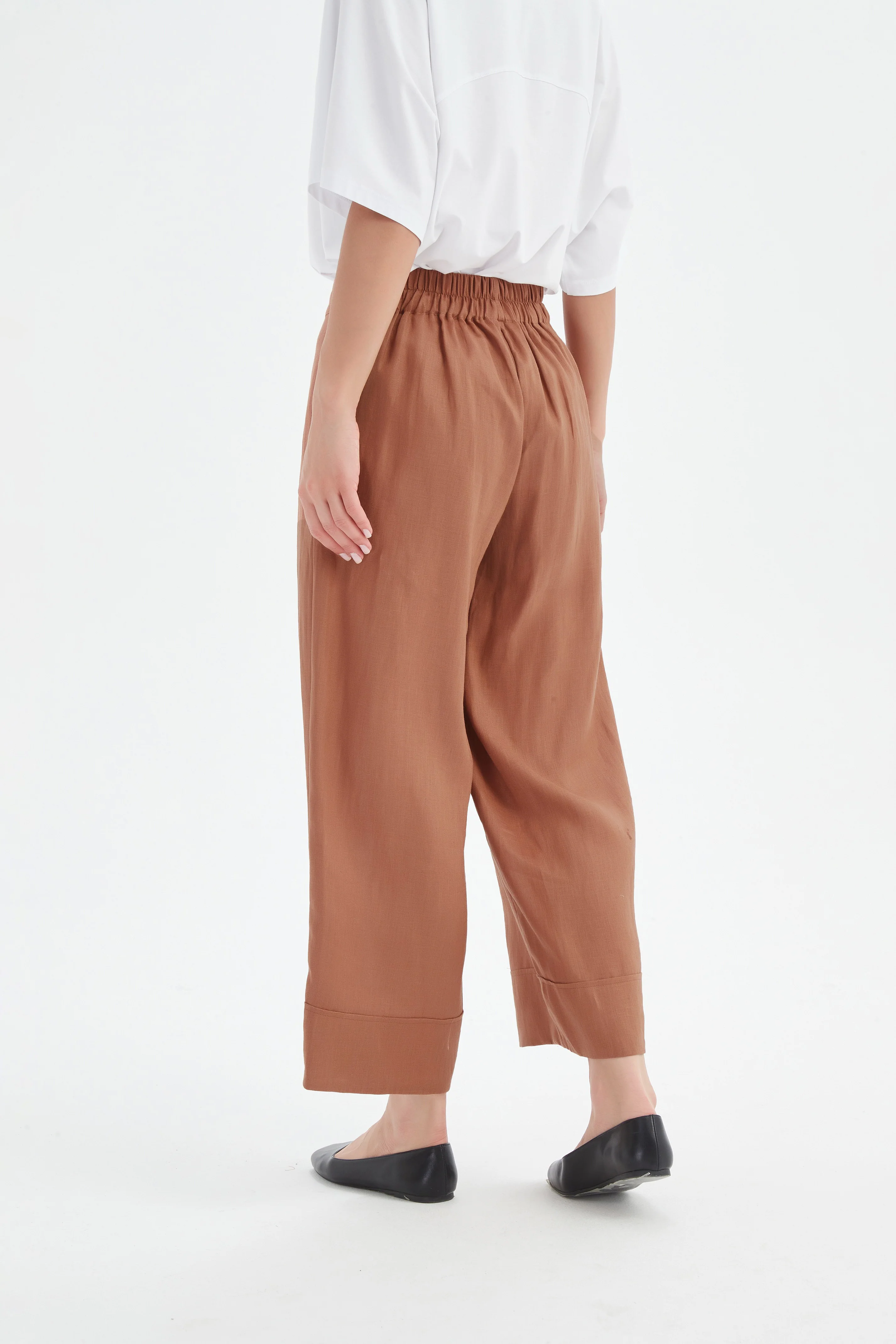 WIDE LEG LINEN PANT - Image 3