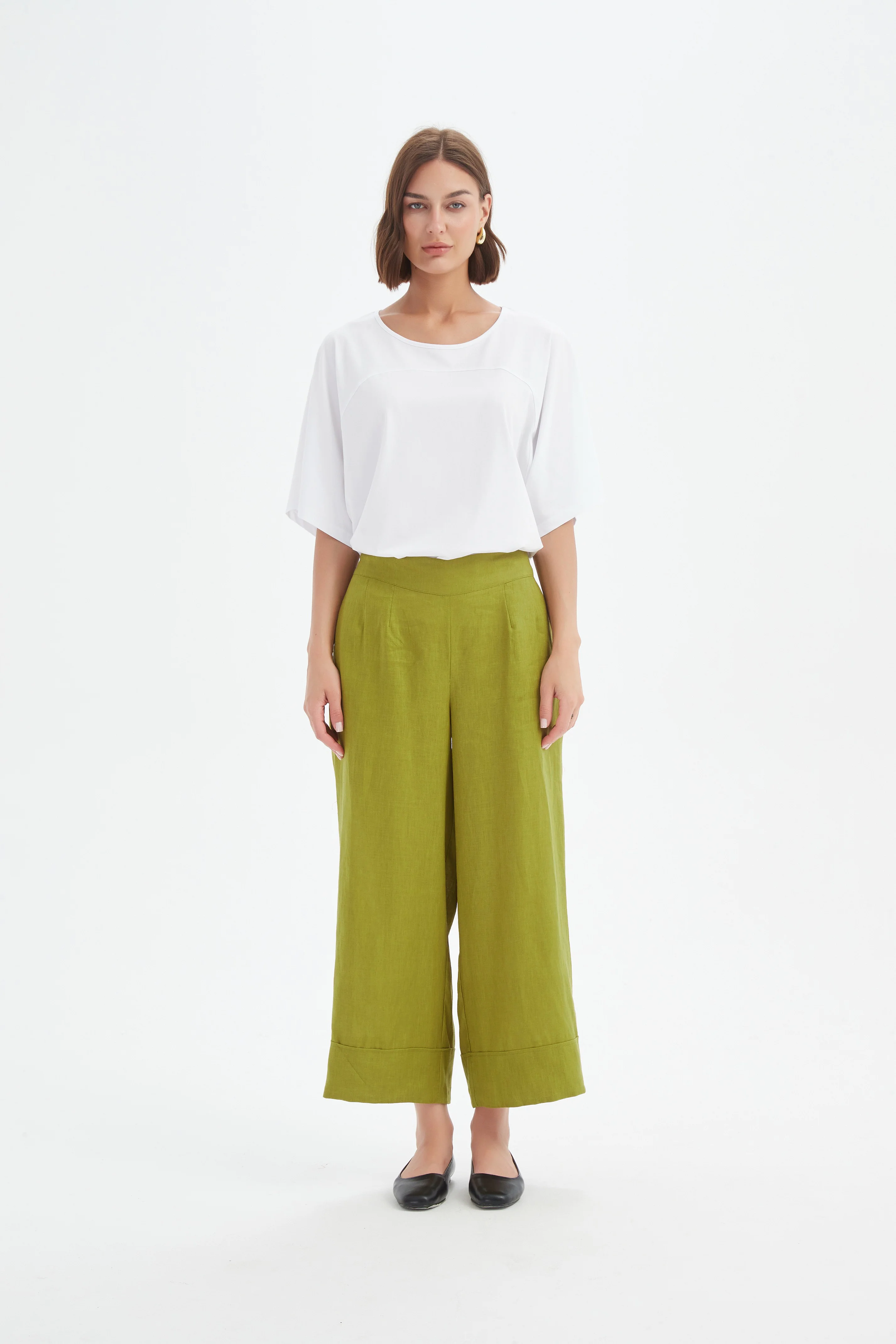 WIDE LEG LINEN PANT - Image 30