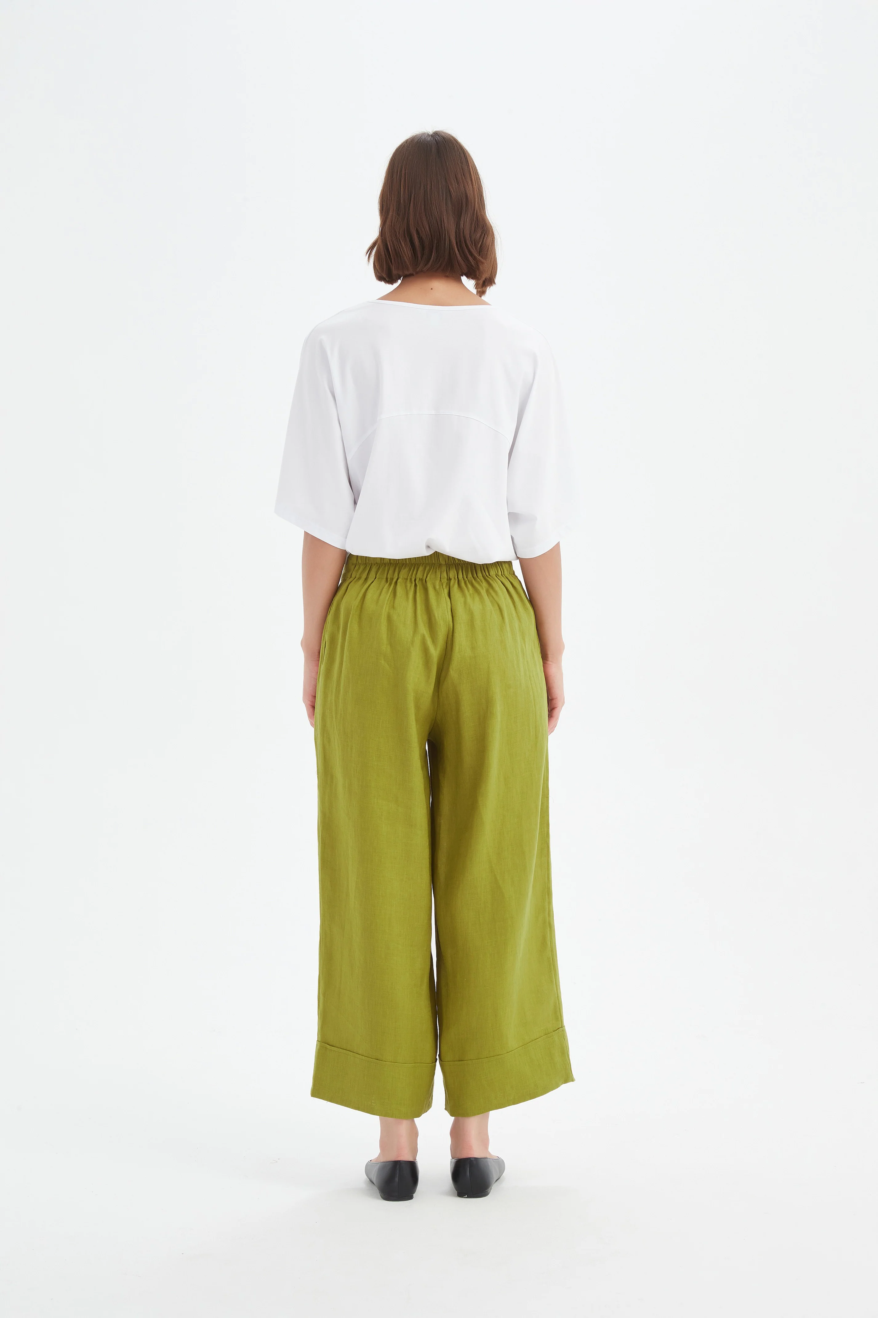 WIDE LEG LINEN PANT - Image 31