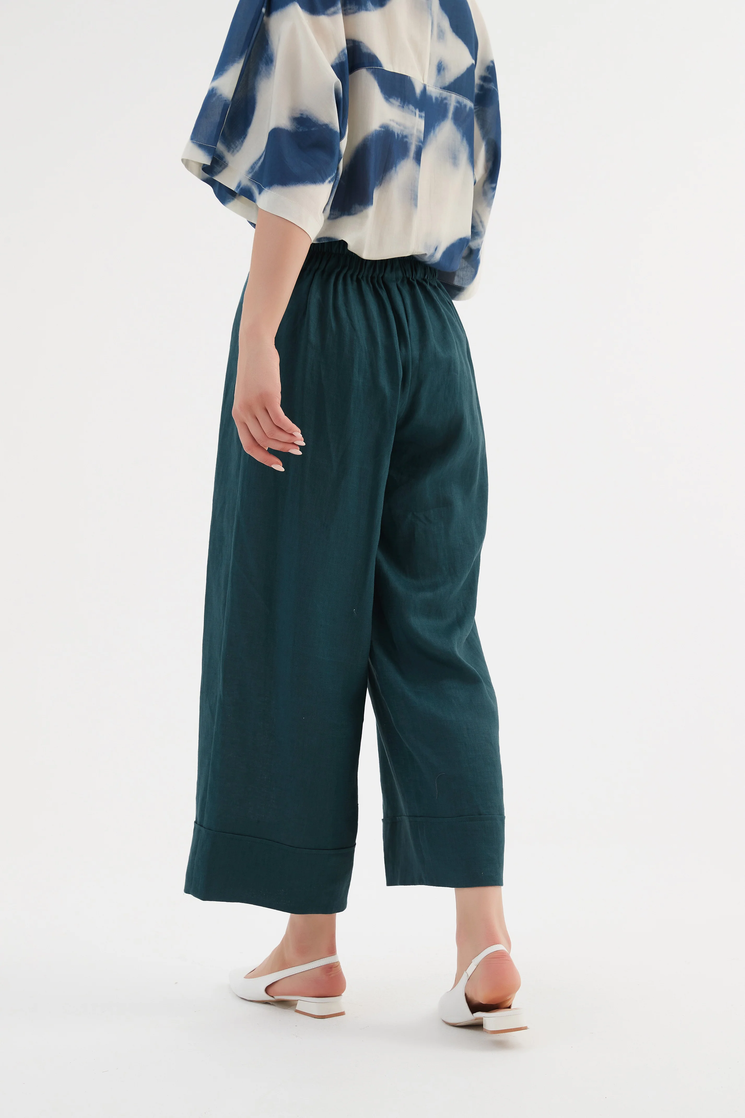 WIDE LEG LINEN PANT - Image 33