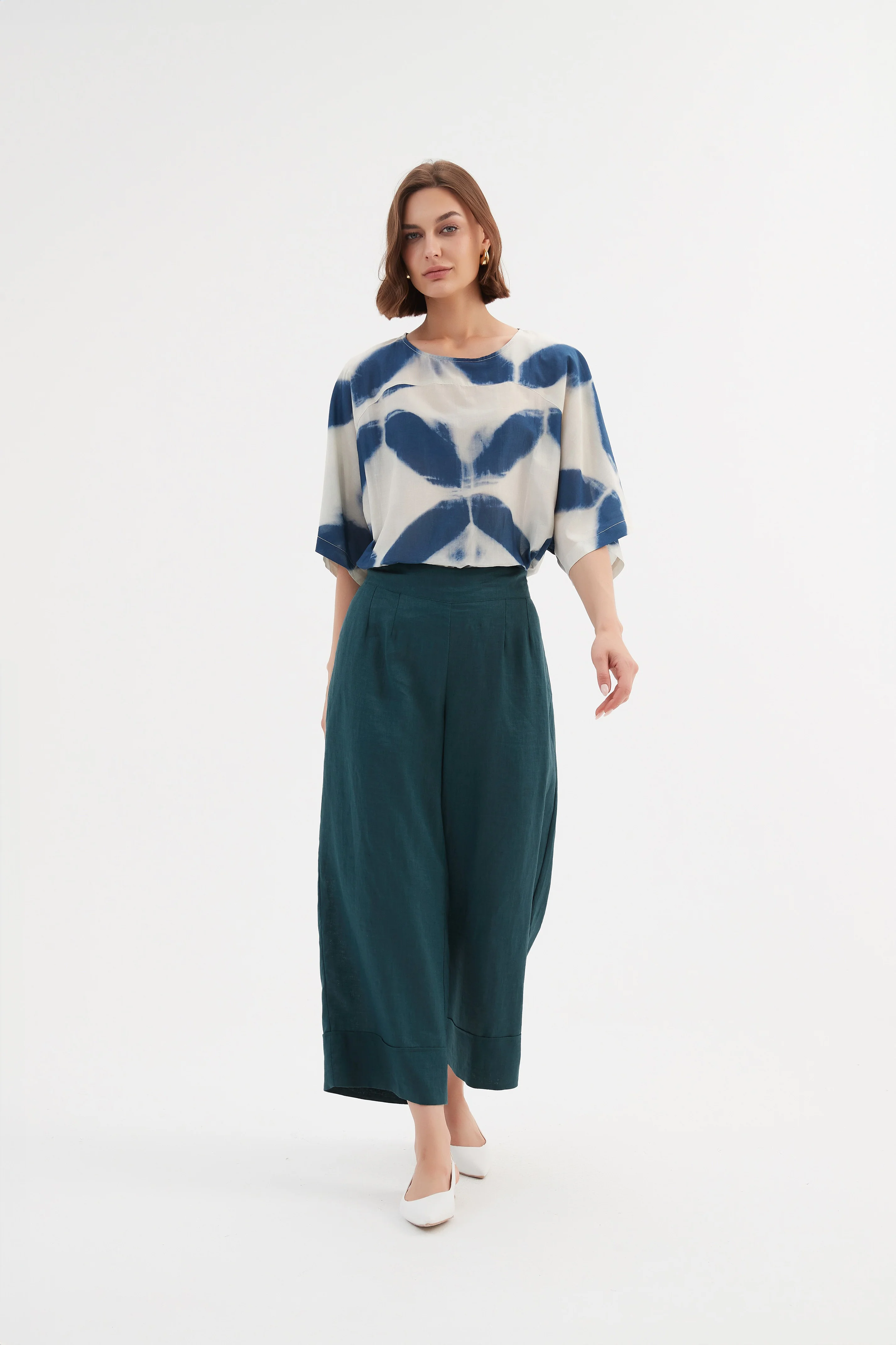 WIDE LEG LINEN PANT - Image 34