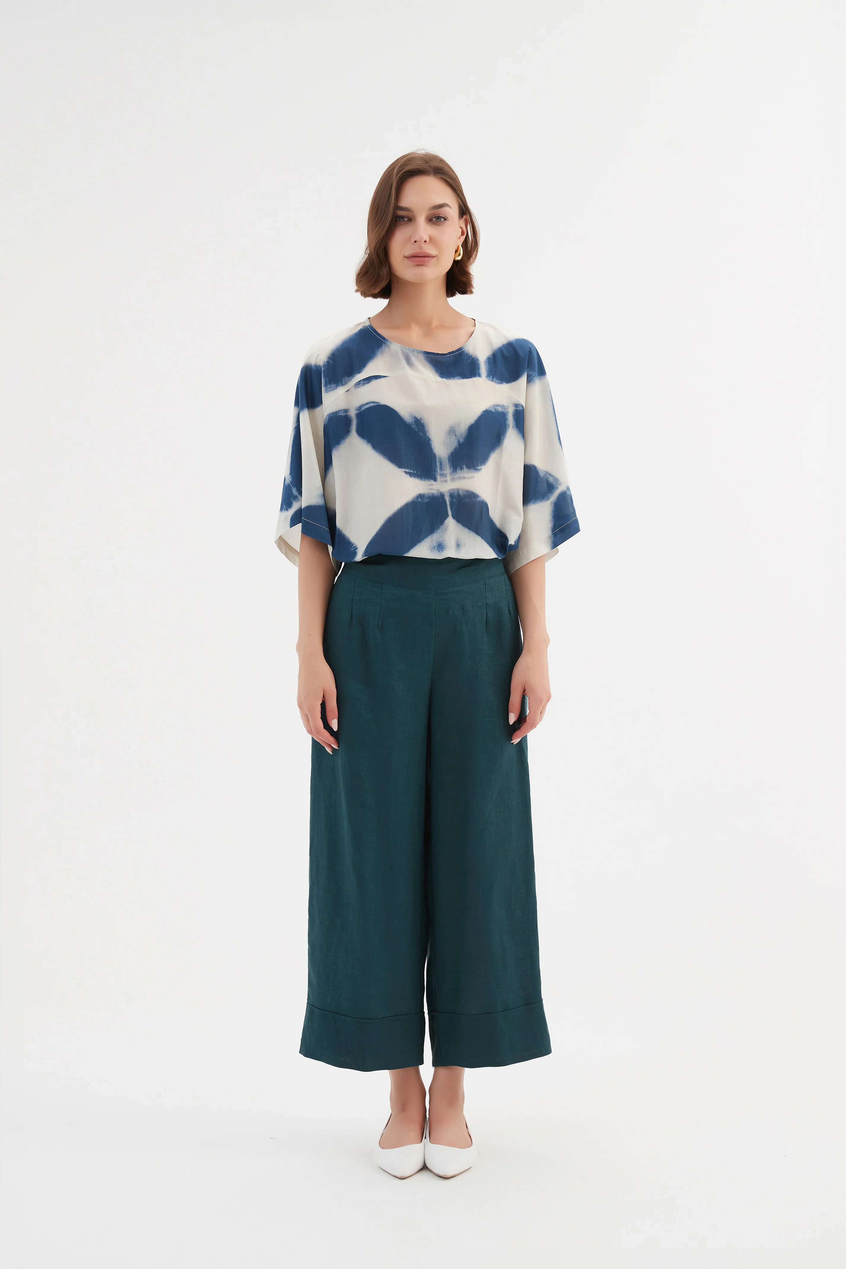 WIDE LEG LINEN PANT - Image 36