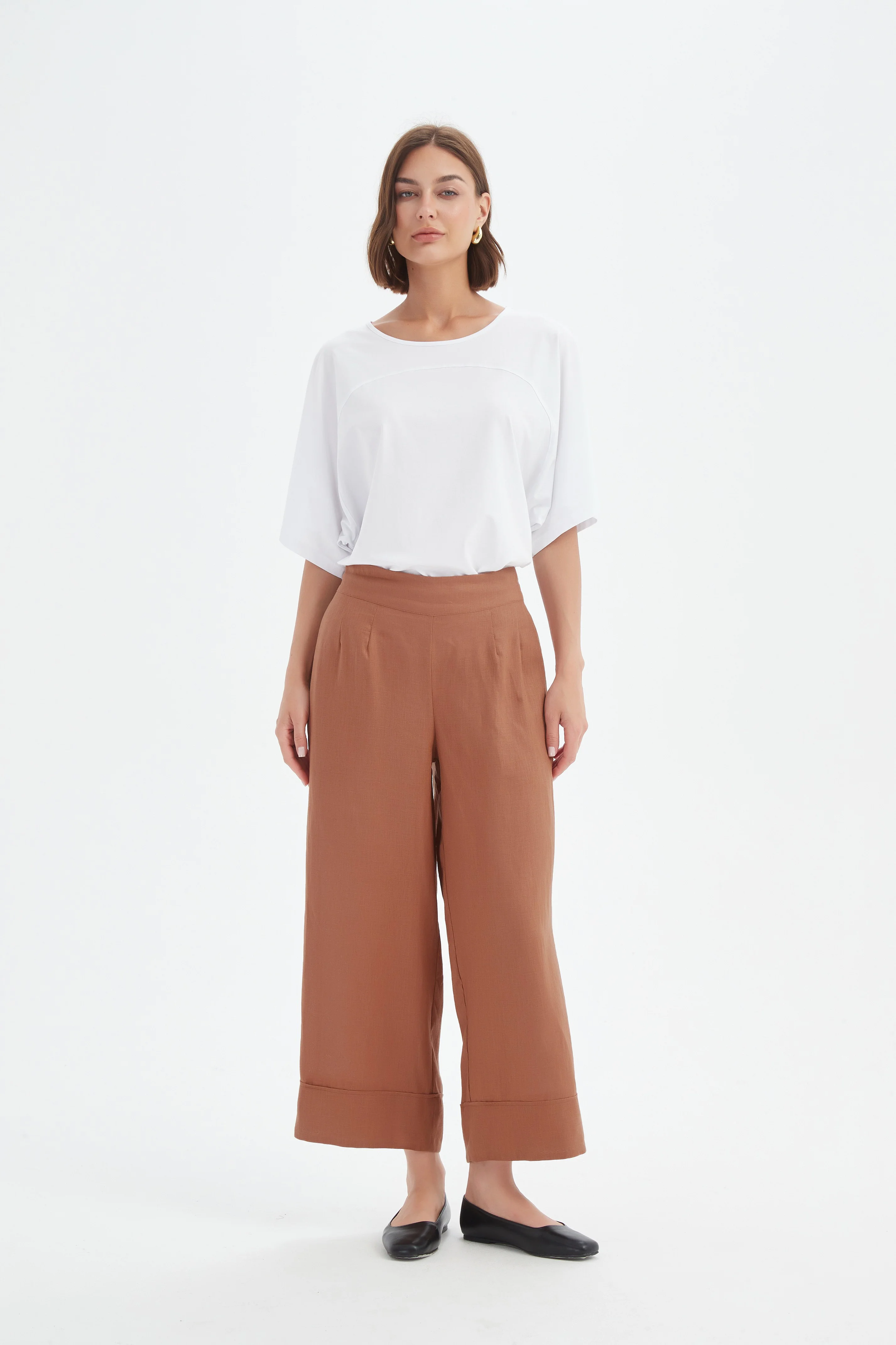 WIDE LEG LINEN PANT - Image 4