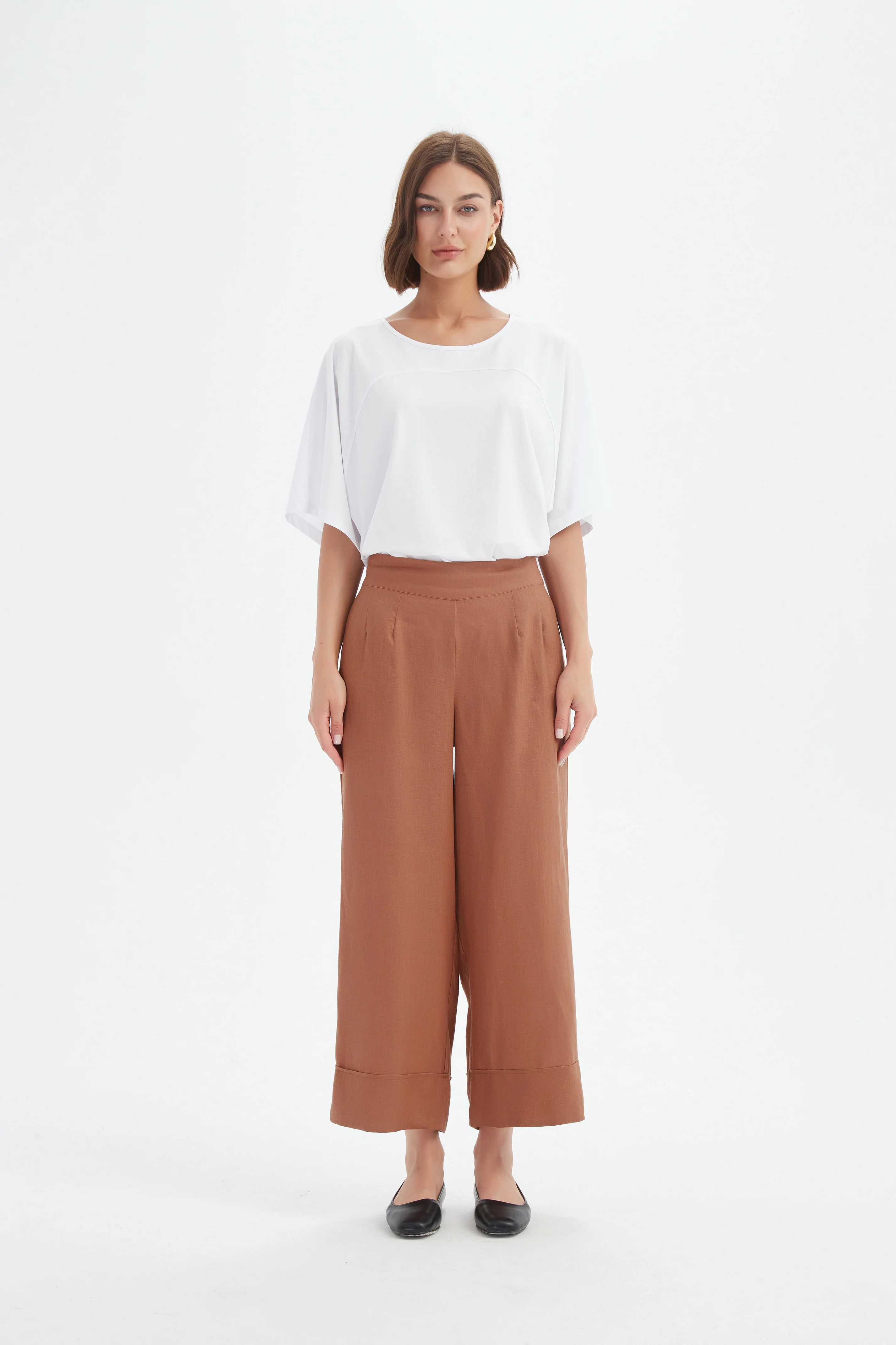 WIDE LEG LINEN PANT - Image 5