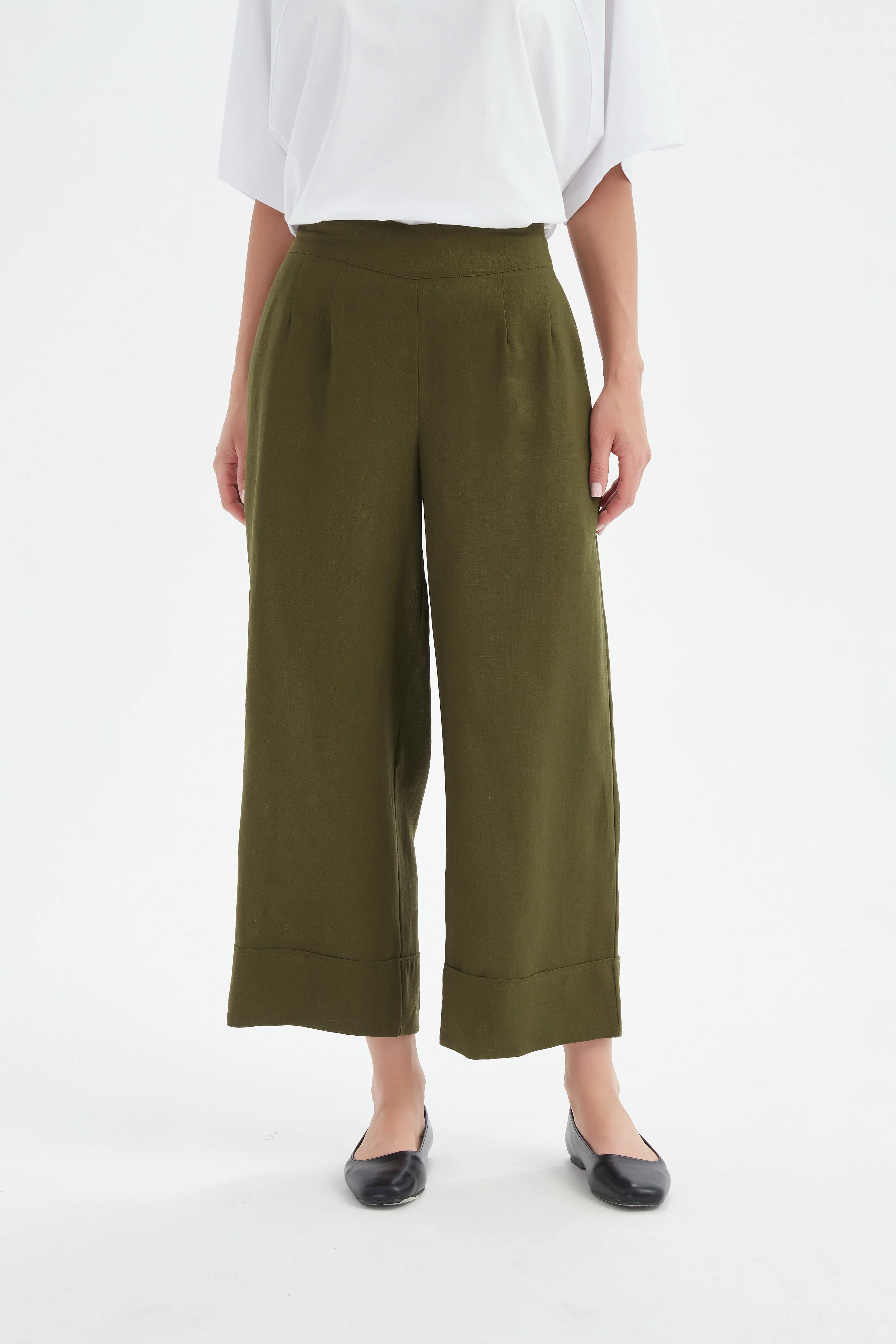 WIDE LEG LINEN PANT - Image 7