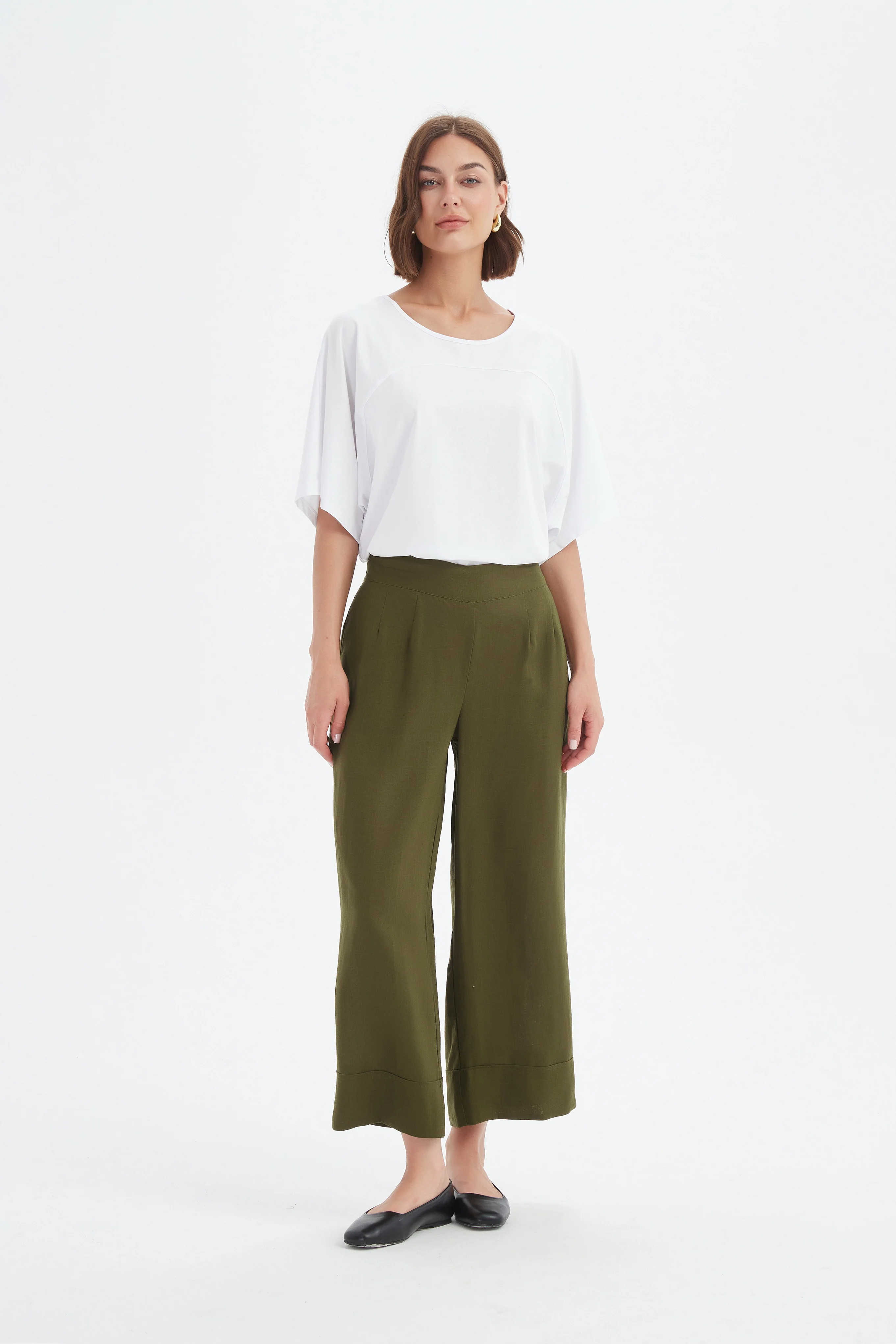WIDE LEG LINEN PANT - Image 9