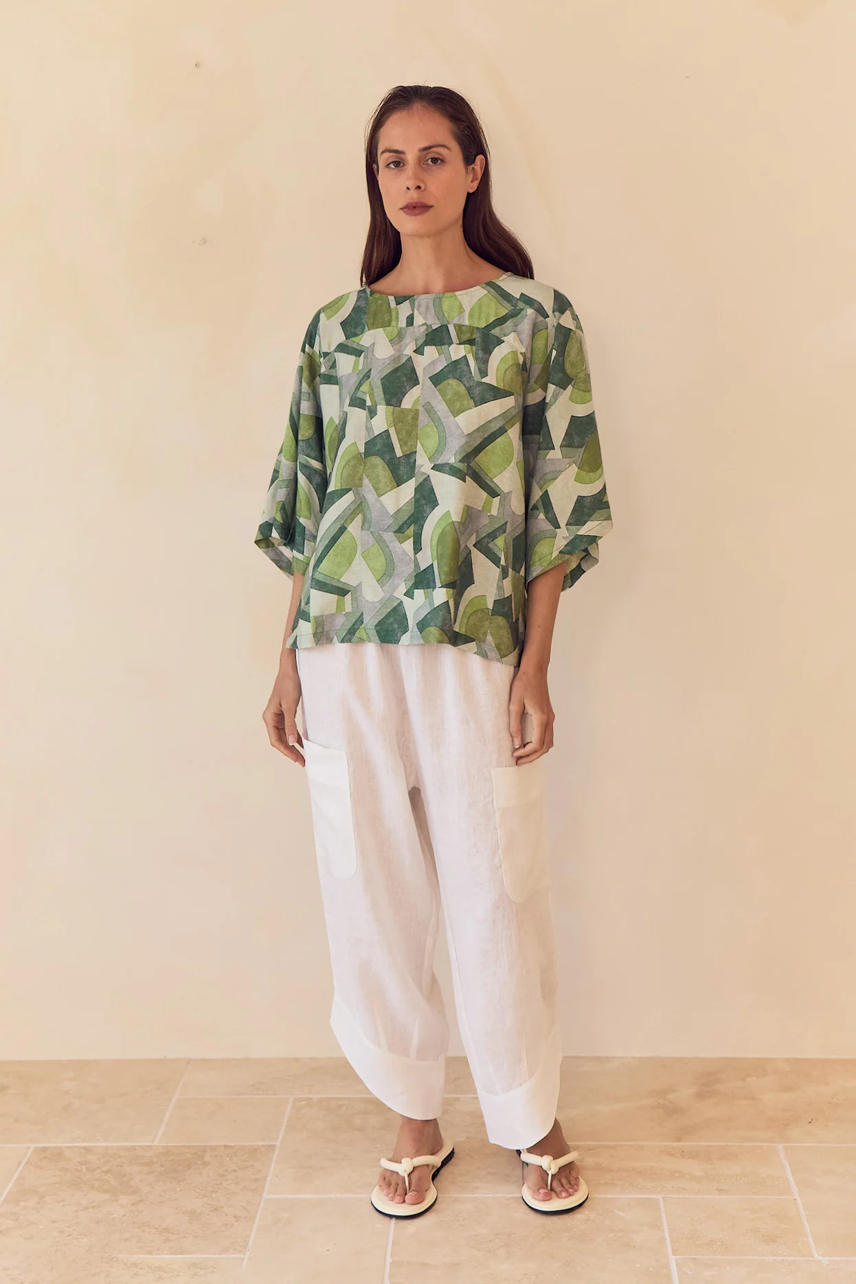 WIDE SLEEVE PRINT TOP - Image 10