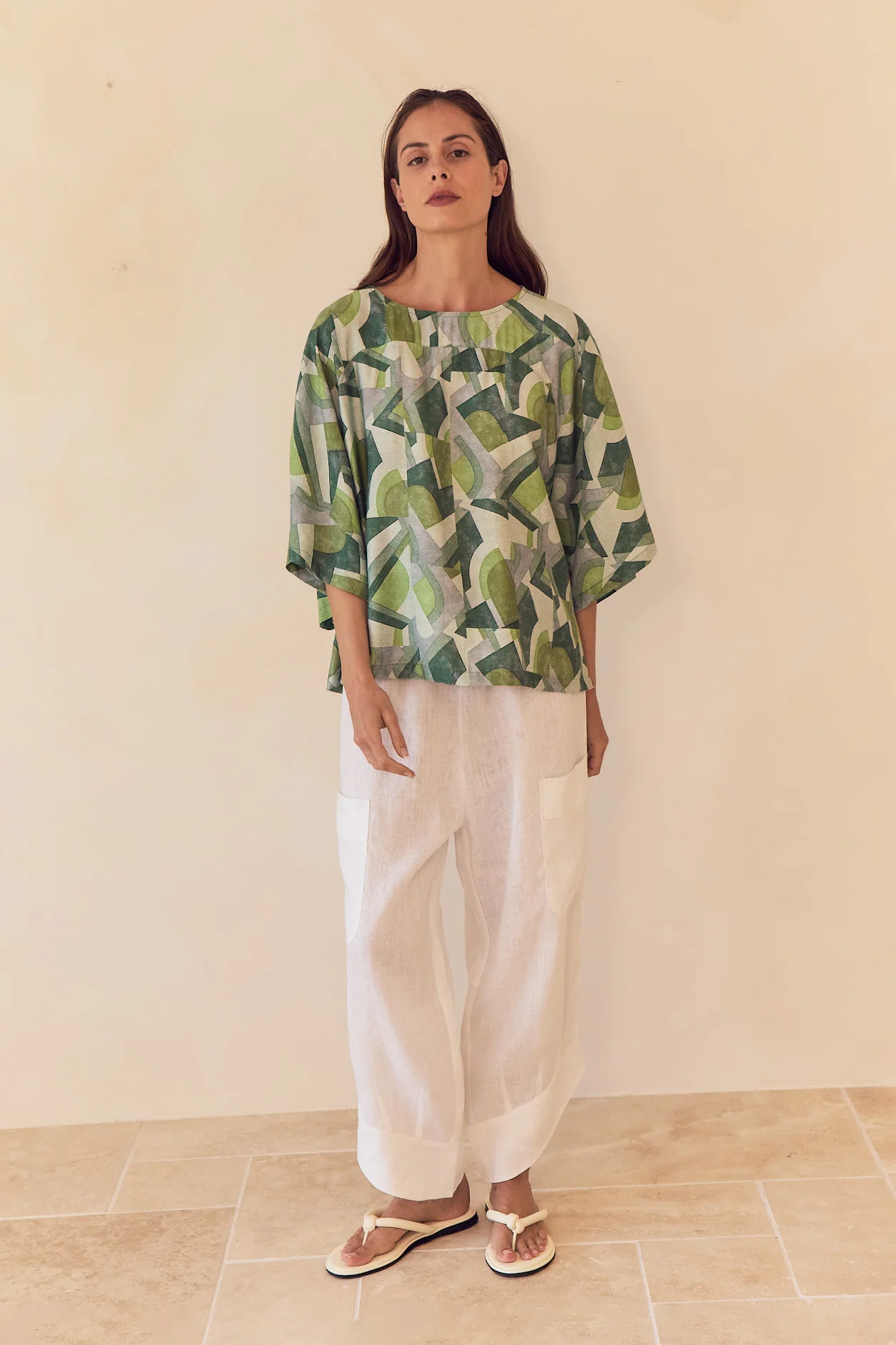 WIDE SLEEVE PRINT TOP - Image 11