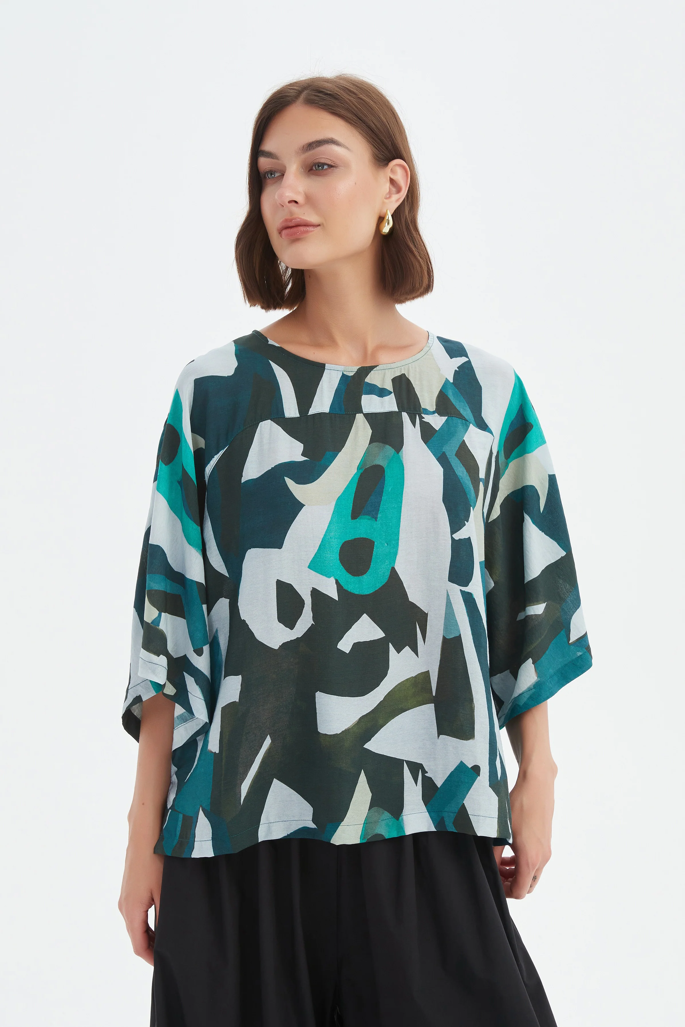 WIDE SLEEVE PRINT TOP - Image 14