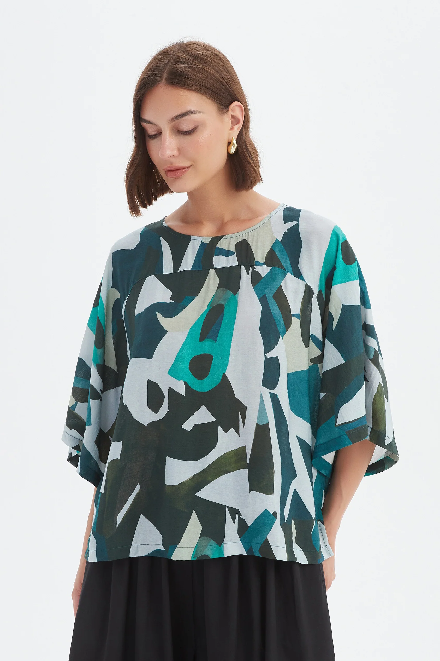 WIDE SLEEVE PRINT TOP - Image 15