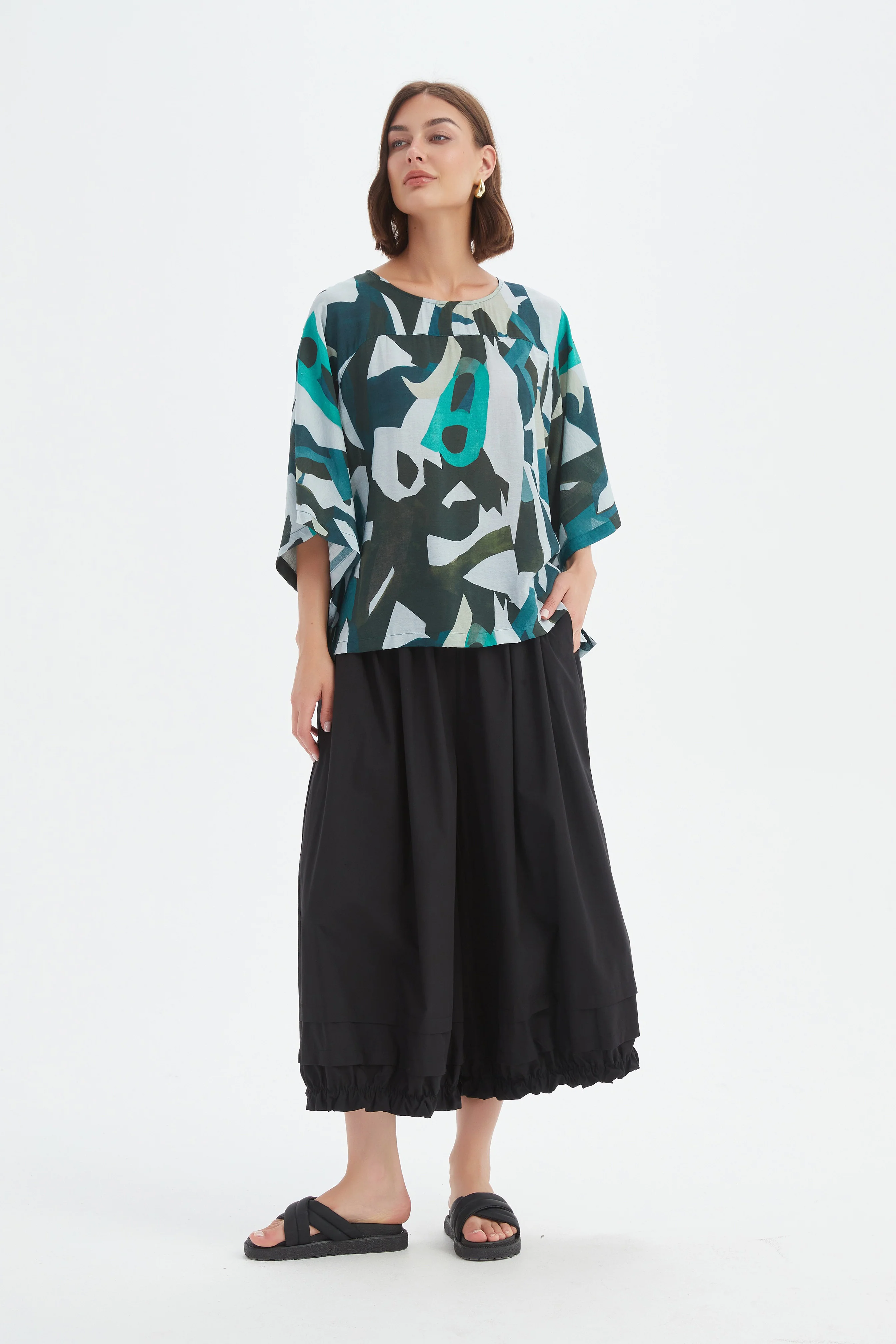 WIDE SLEEVE PRINT TOP - Image 16
