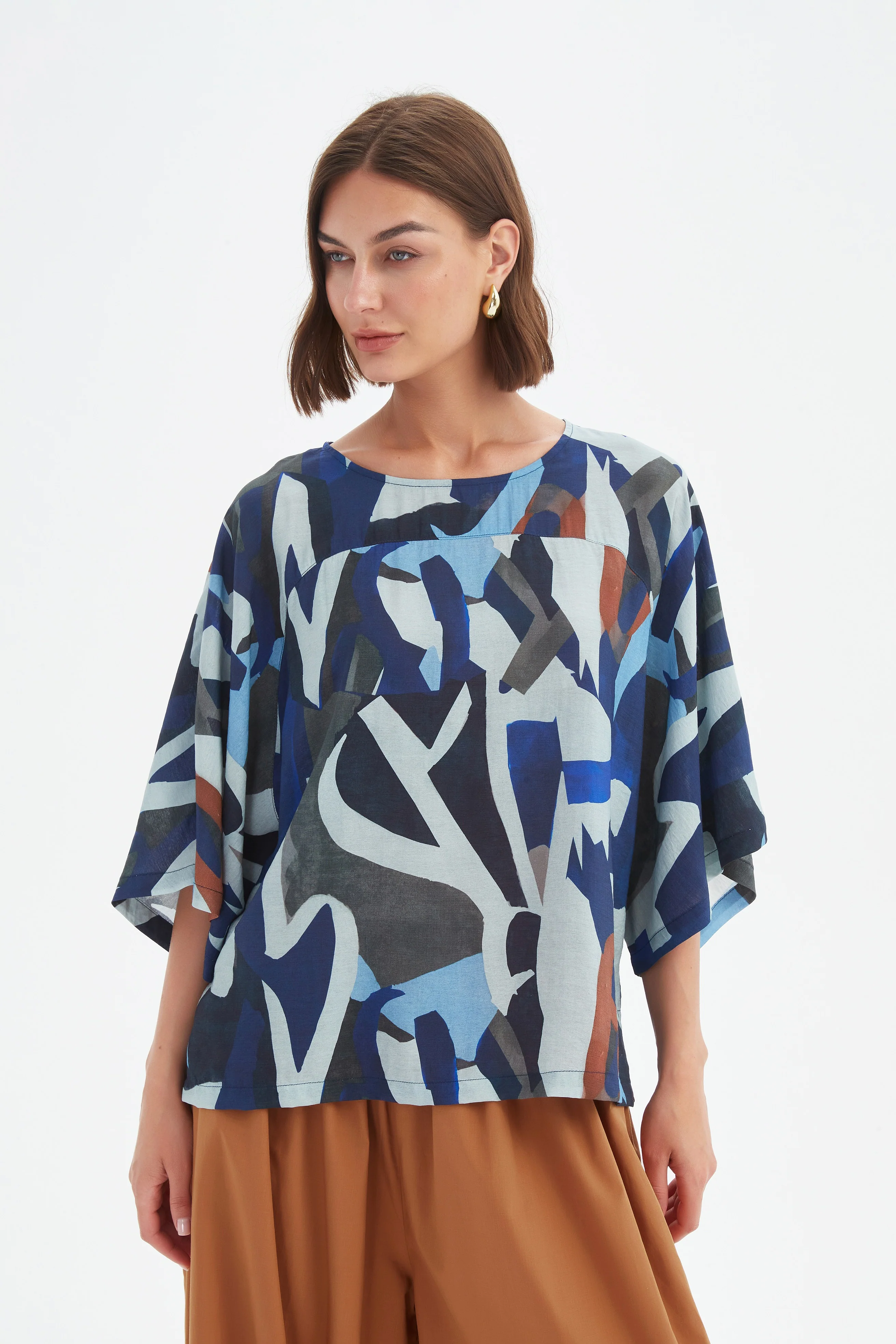 WIDE SLEEVE PRINT TOP - Image 4
