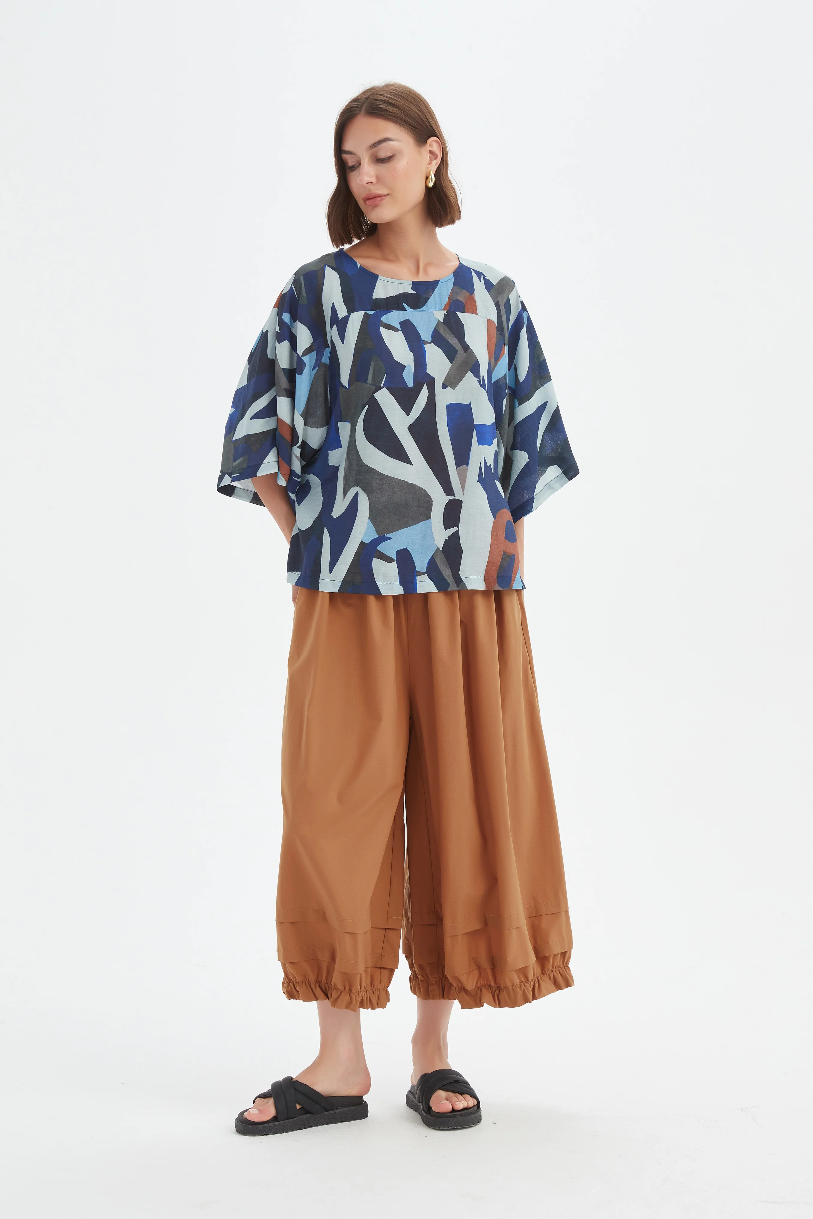 WIDE SLEEVE PRINT TOP - Image 6