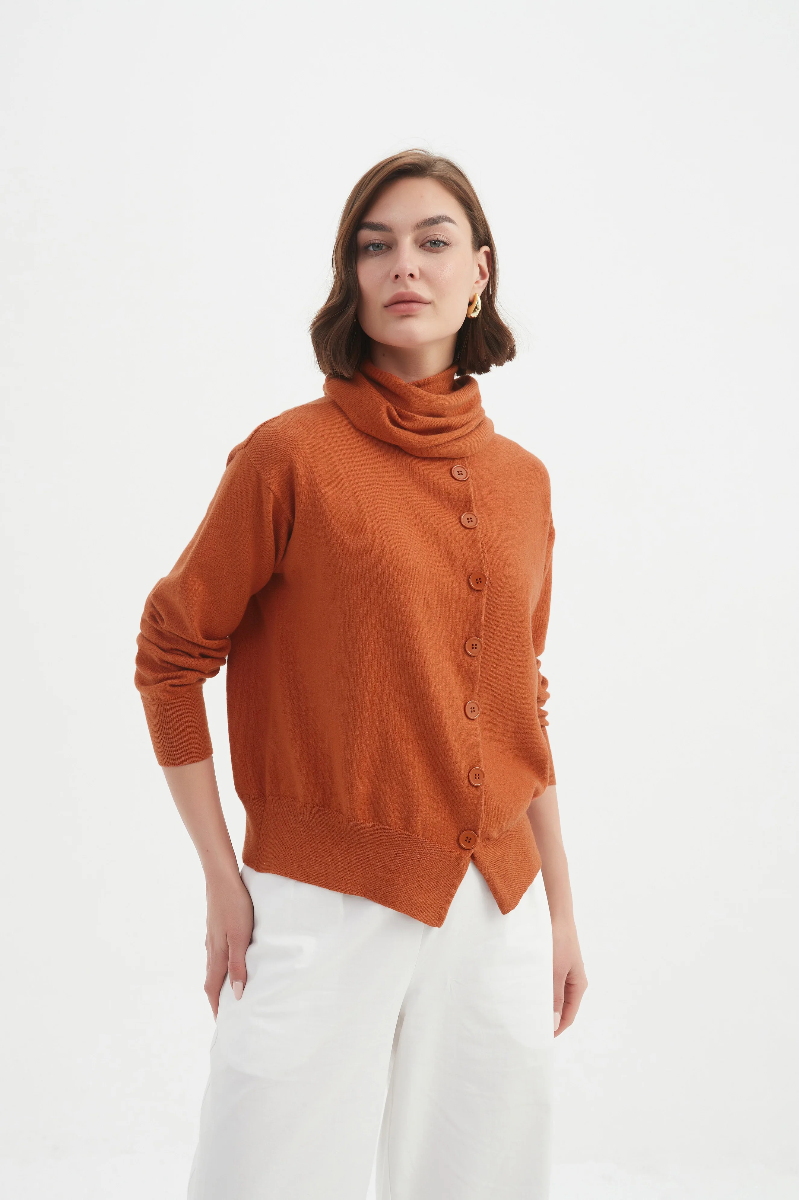 WRAP COLLAR KNIT - Image 13