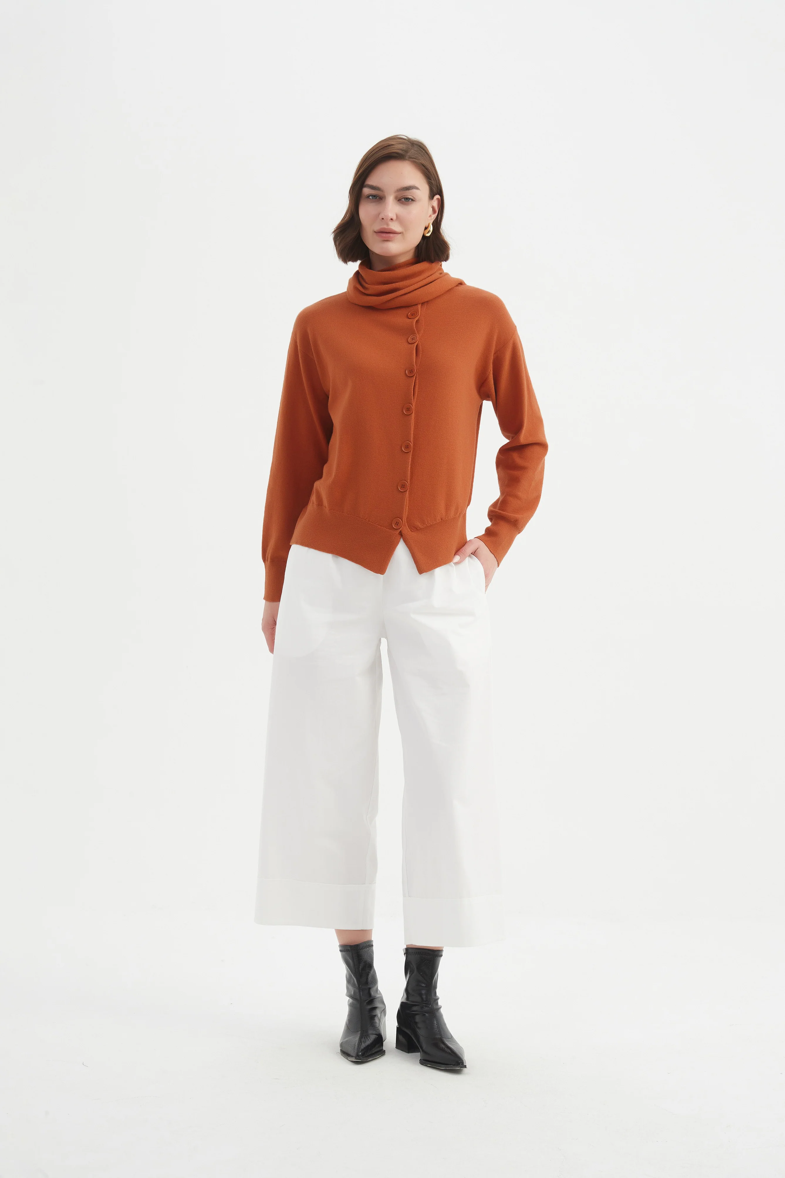 WRAP COLLAR KNIT - Image 15