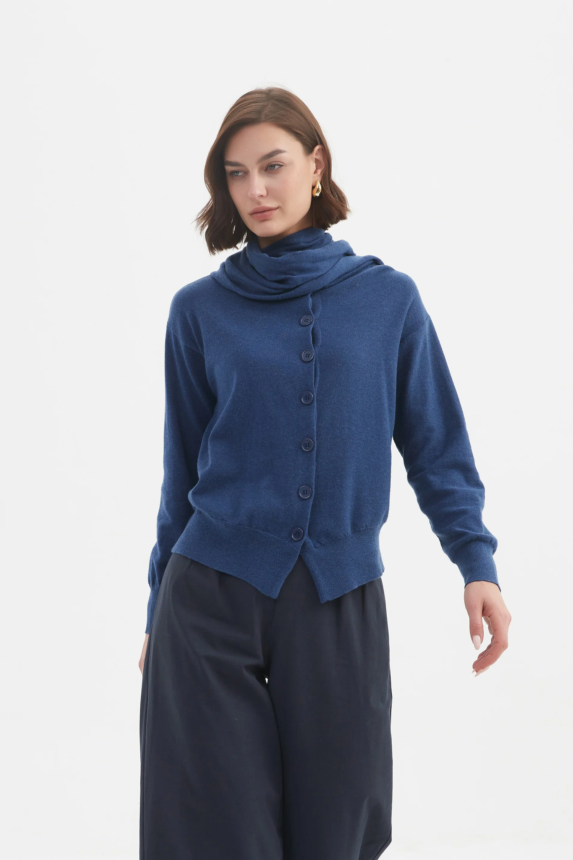 WRAP COLLAR KNIT - Image 21