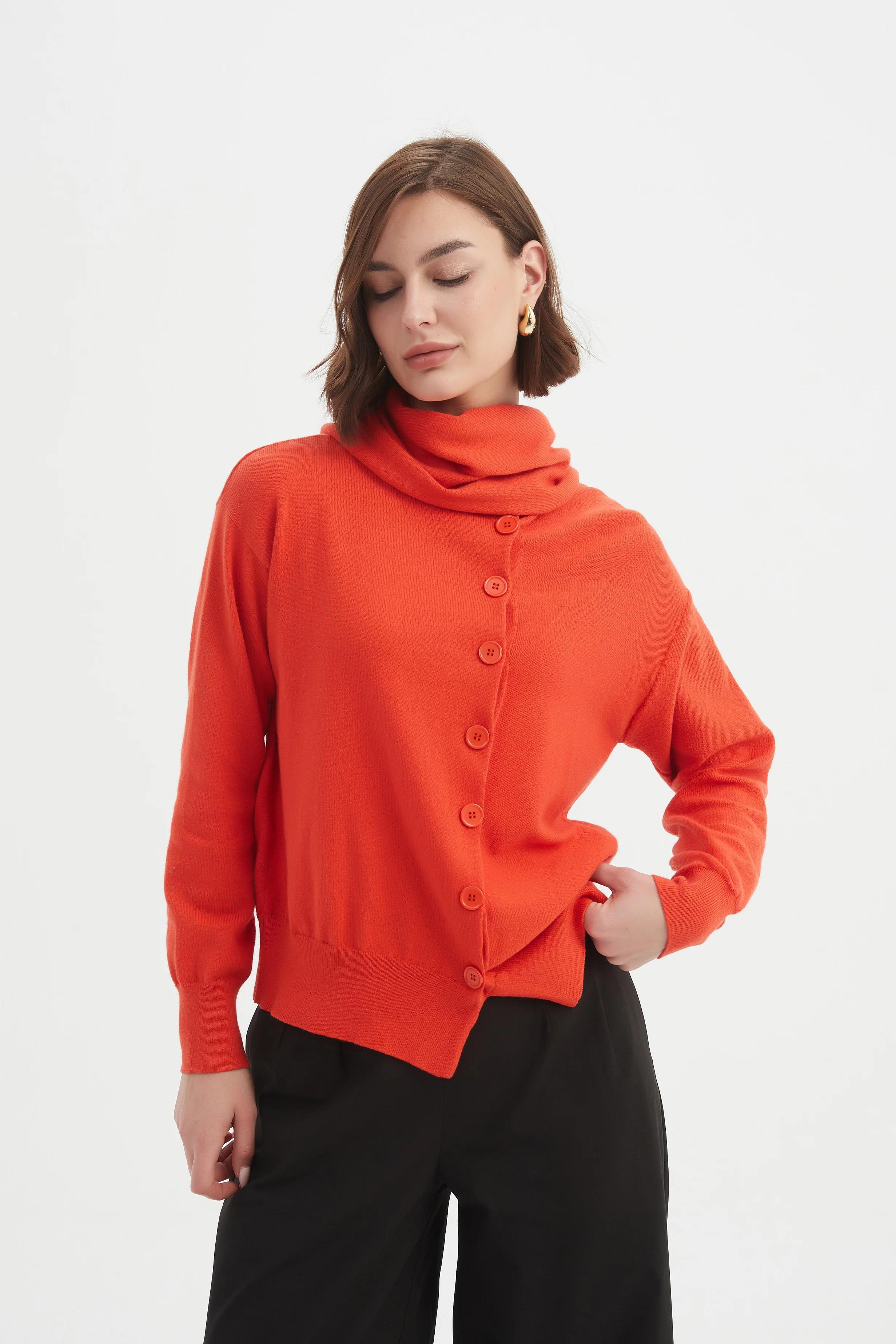WRAP COLLAR KNIT - Image 8
