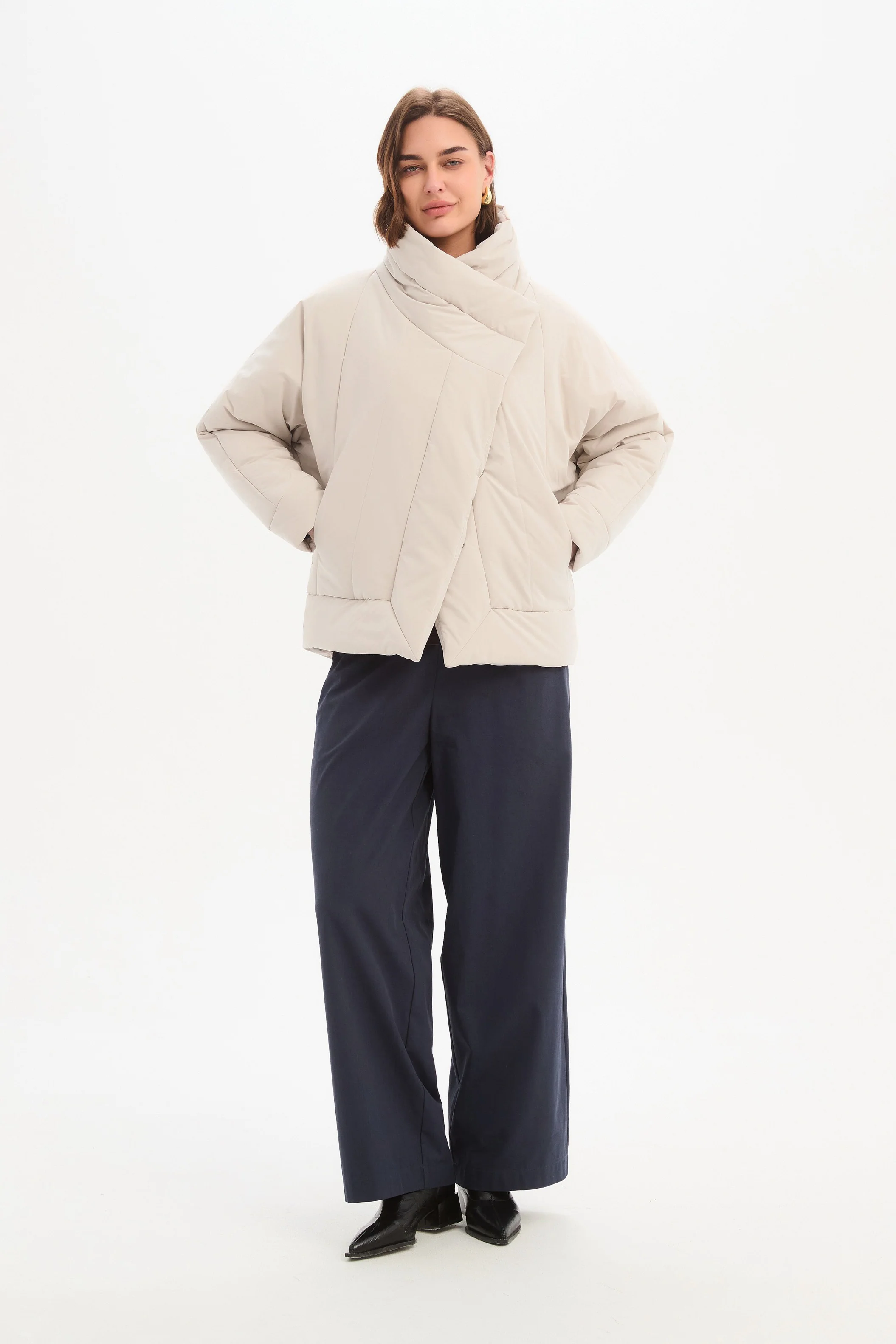 WRAP FRONT PUFFER JACKET - Image 5